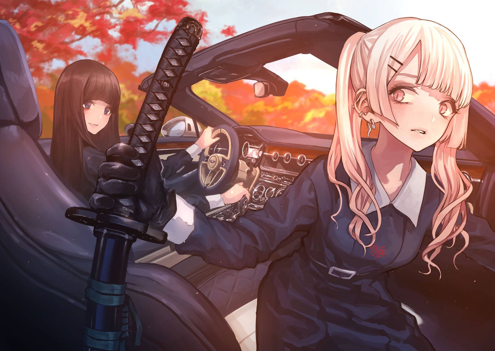 1920x1361 Download Anime Baddie Gangster Girls Wallpaper