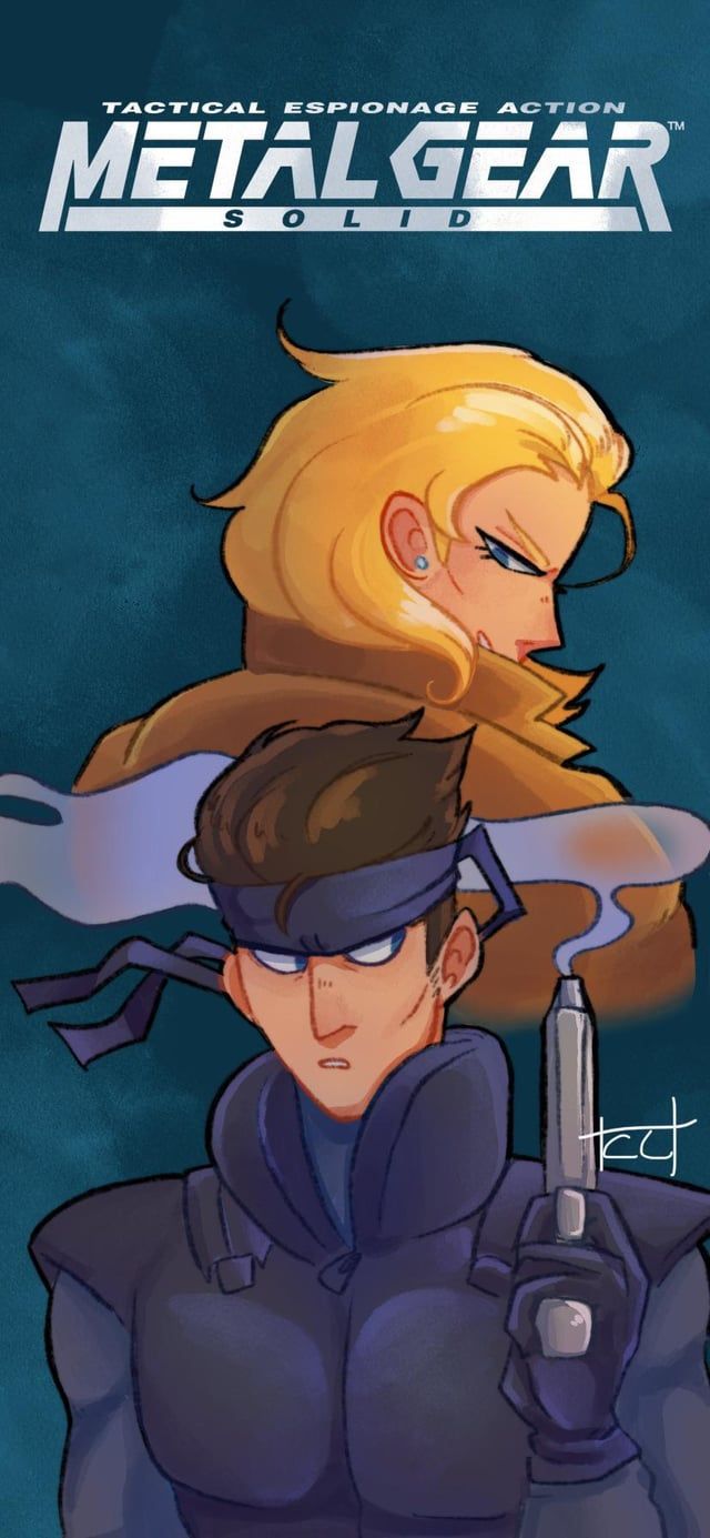 640x1385 Solid Snake and Liquid. (Art by me) made myself a phone wallpaper, feel free to use it too!