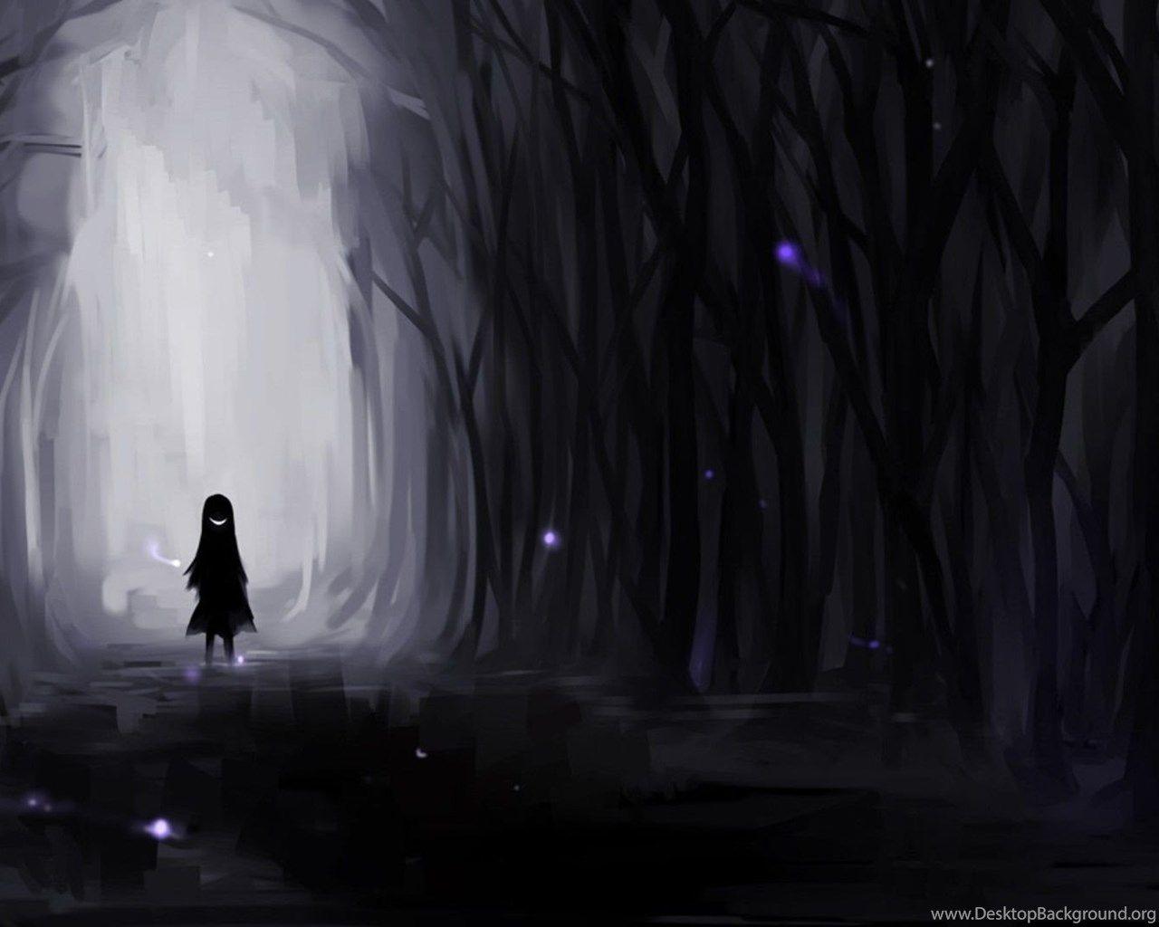 1280x1024 Dark Anime Scenery Wallpaper Background HD 2729 HD Wallpaper