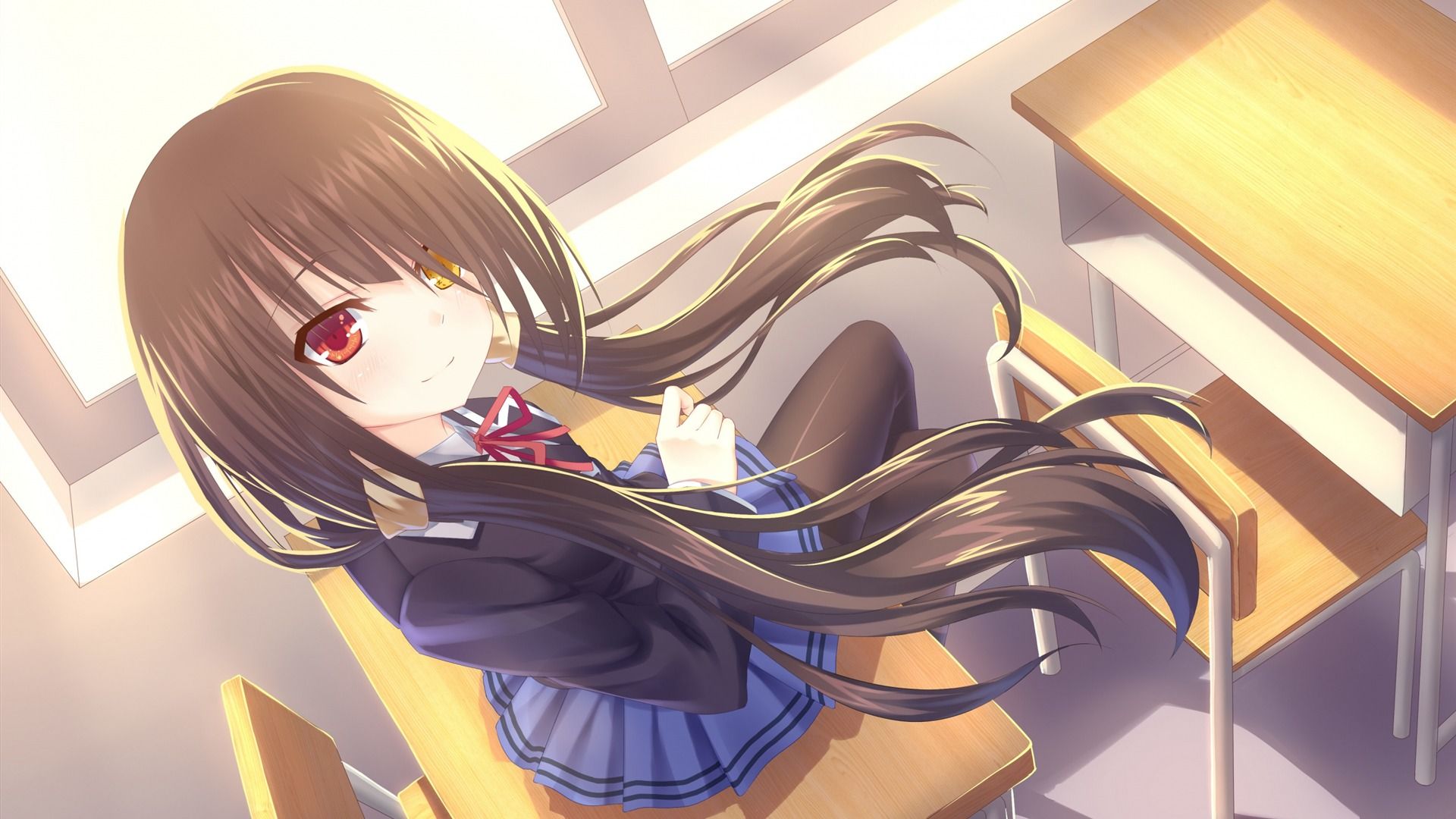 1920x1080 Anime Girl Student High Quality HD Wallpaper