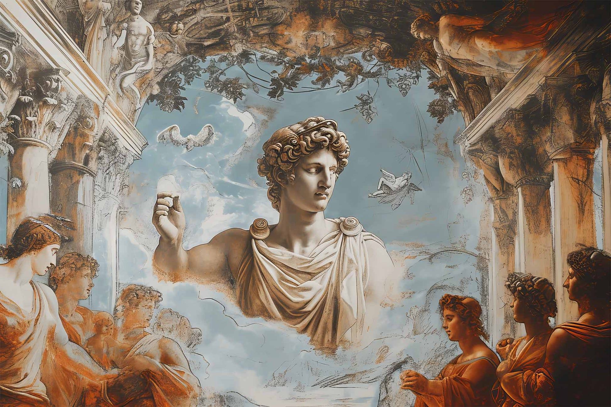 1946x1298 Renaissance Greek Mythology Wallpaper. Mythological Wall Art YM 02539