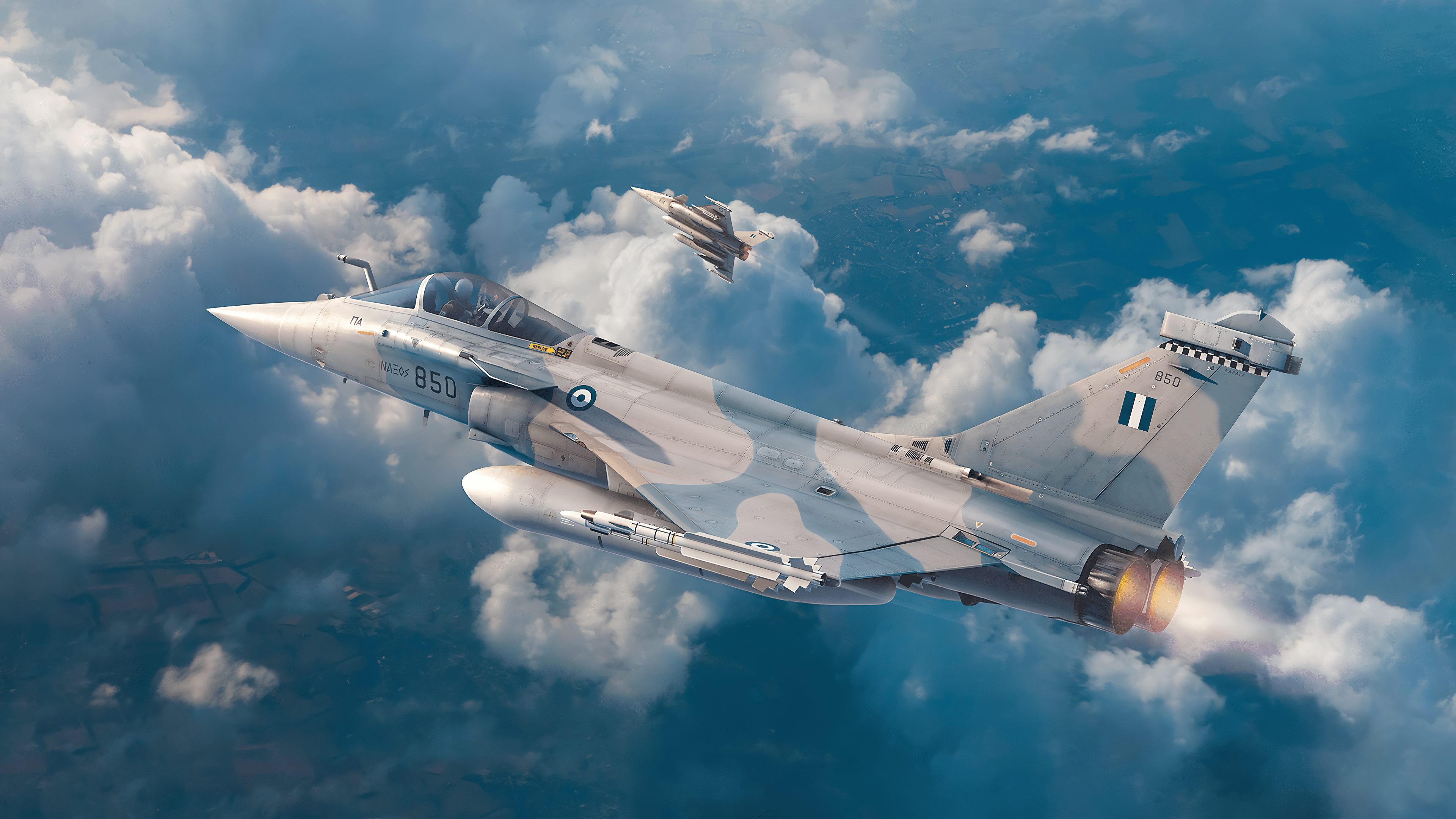 3840x2160 Hellenic Air Force Dassault Rafale by Antonis Karidis [3840x2160]