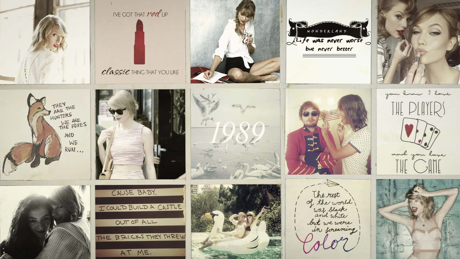 1920x1080 Download Taylor Swift1989 Album Collage Wallpaper