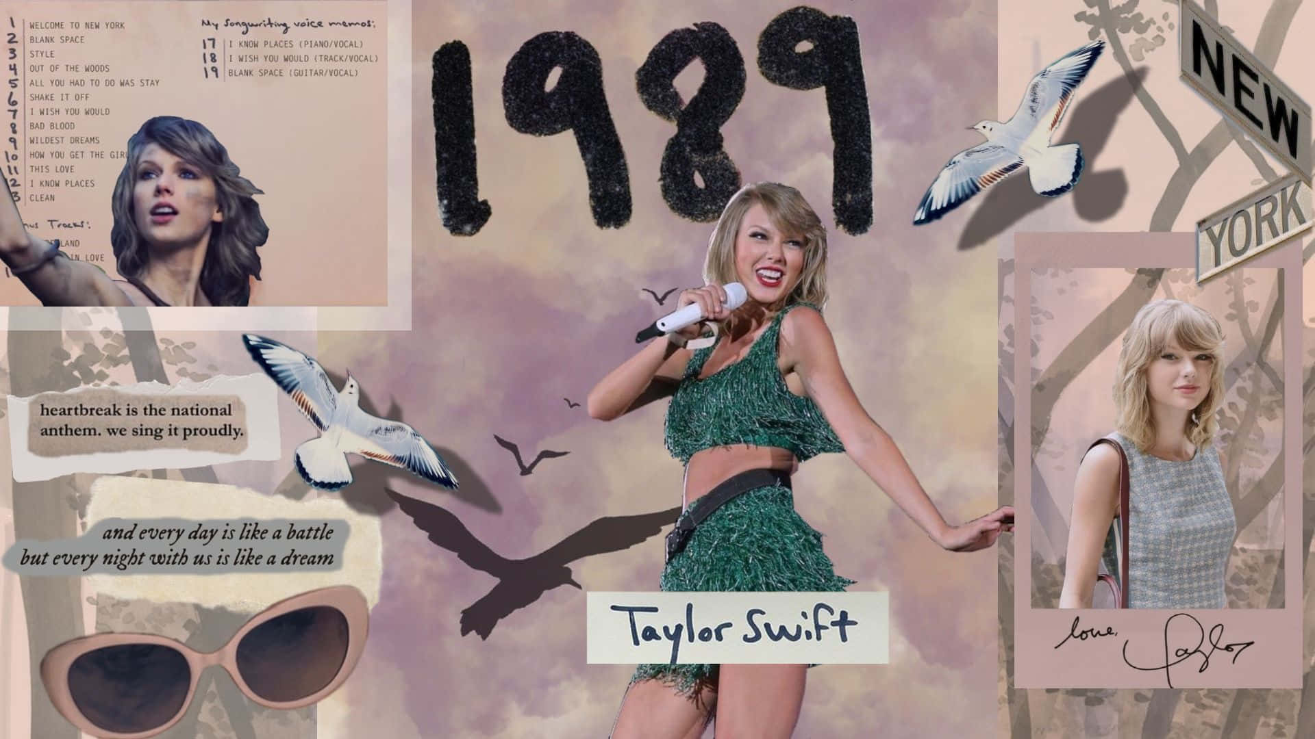 1920x1080 Taylor Swift1989 Album Collage Wallpaper