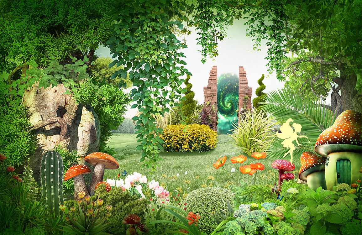 1155x750 Enchanted Fairy Meadow Mural Wallpaper