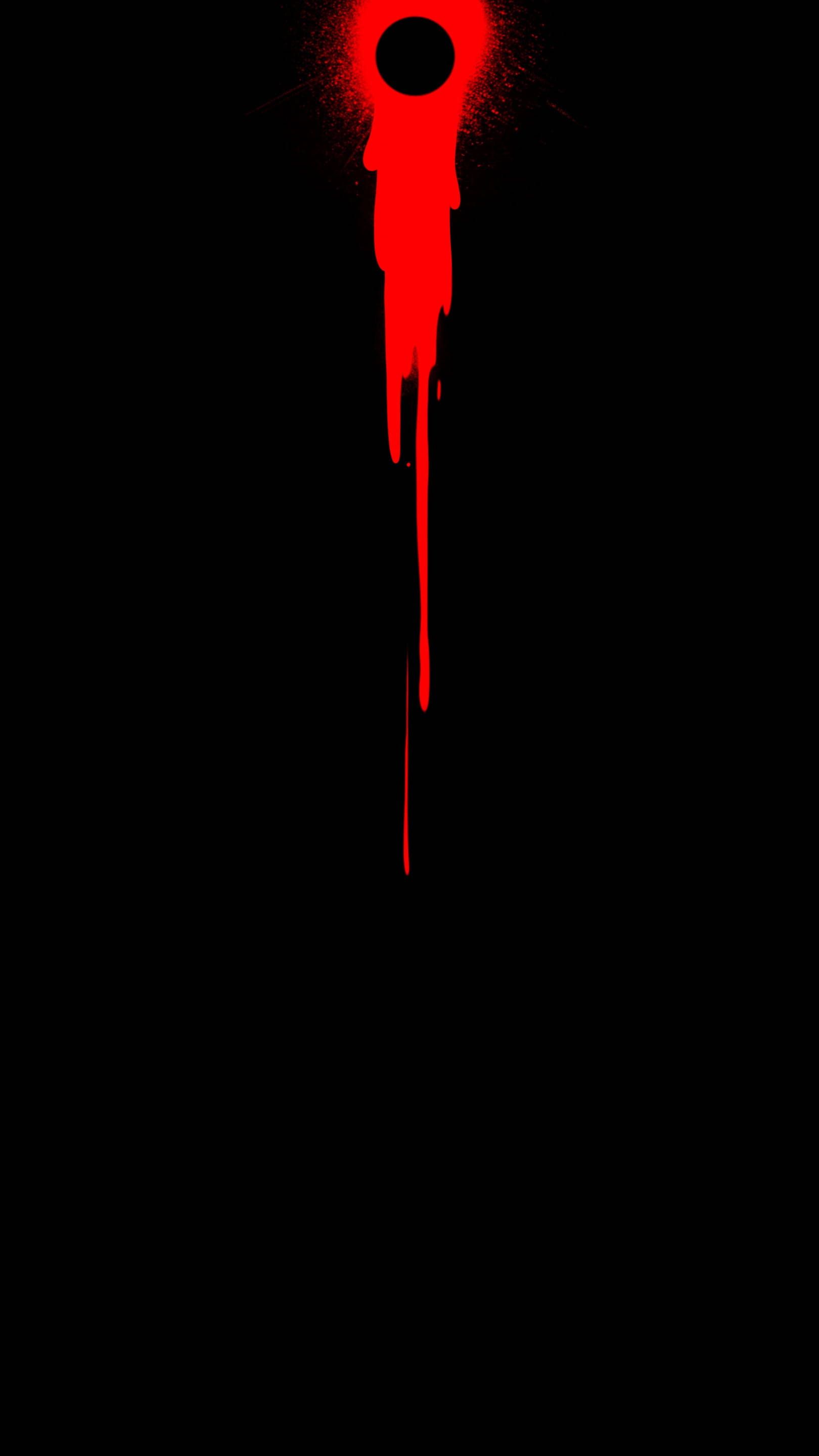 1620x2880 Download Dot Notch Dripping Blood Design Wallpaper