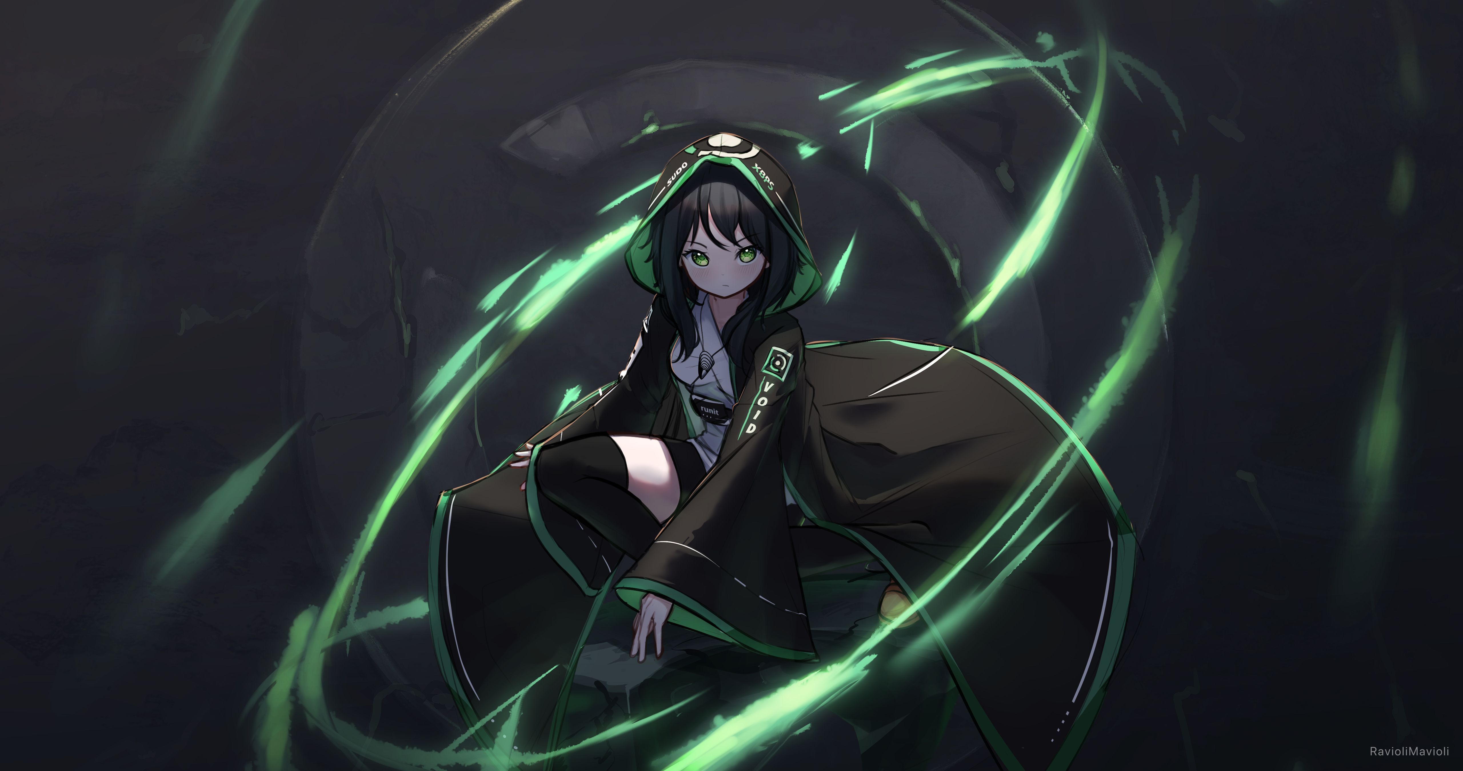 5120x2700 Void Linux Chan That I Drew In Krita