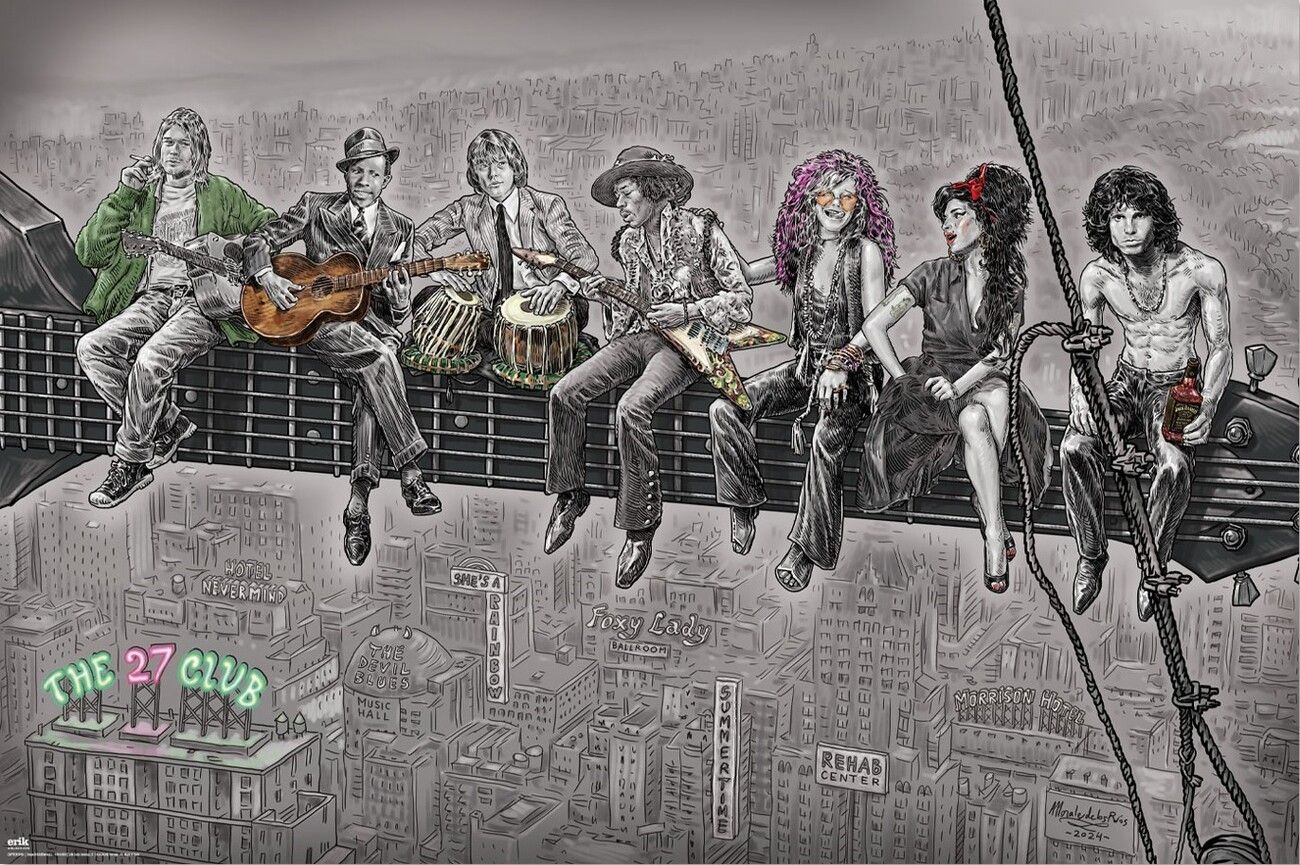 1300x865 Poster The 27 Club. Wall Art 1 FREE