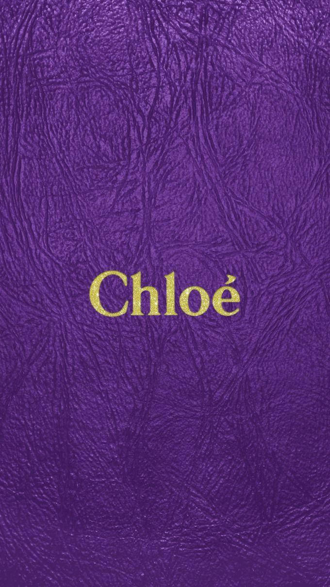 680x1209 Download Chloé Logo On Violet Backdrop Wallpaper