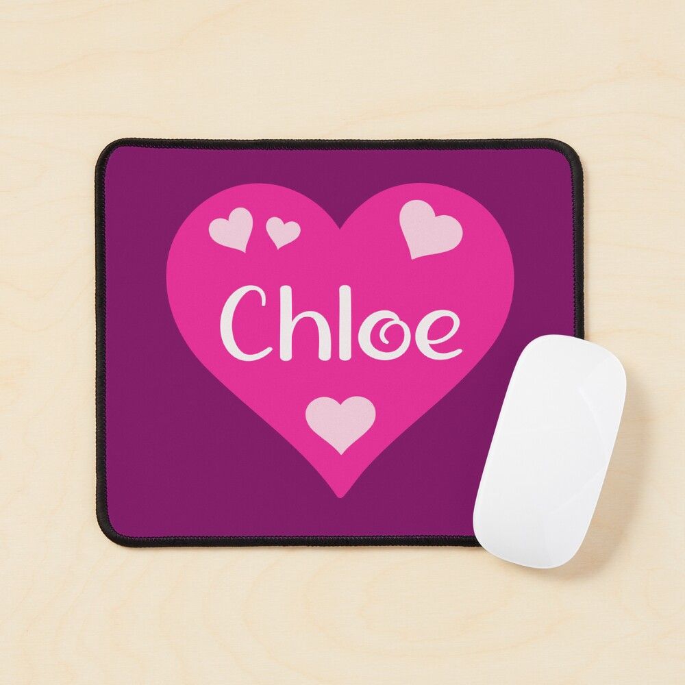 1000x1000 Chloe Name Pink Heart Journal