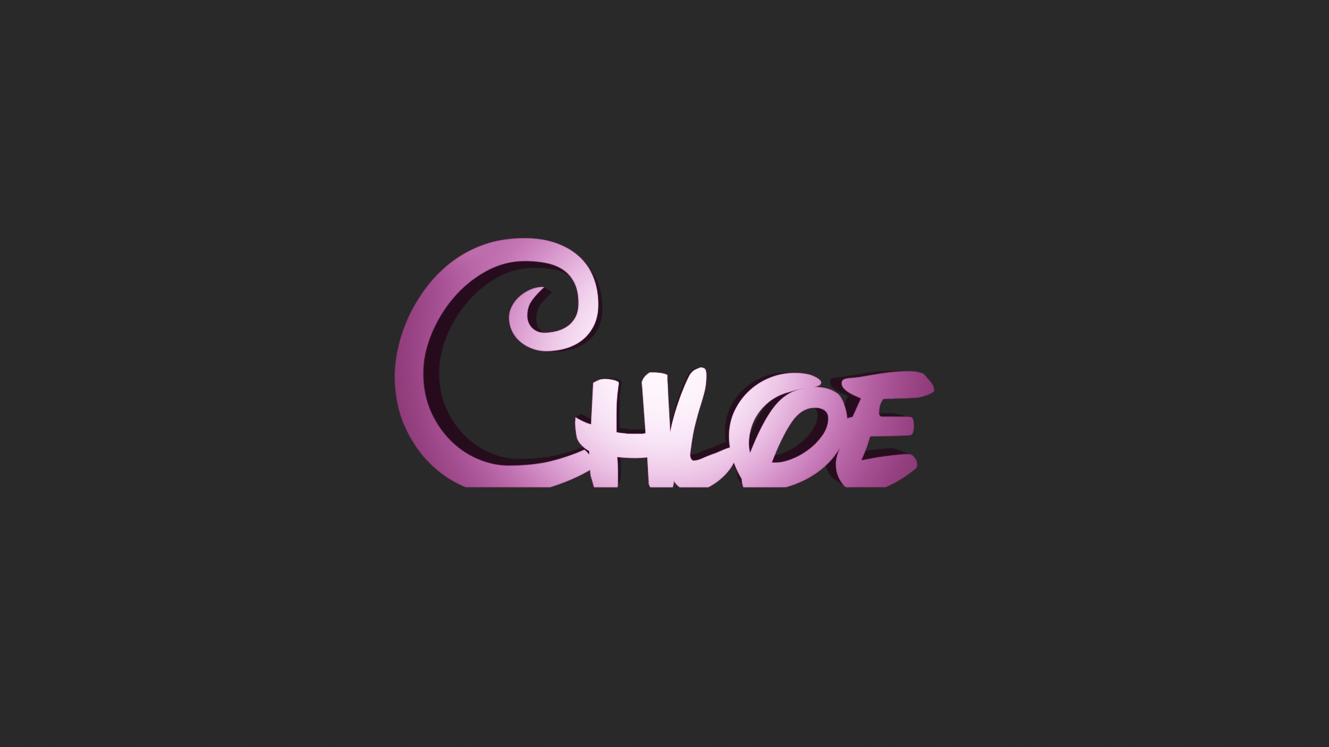 1920x1080 Nome Personalizado Chloe Disney. STL para Impressão 3D + DXF para CNC