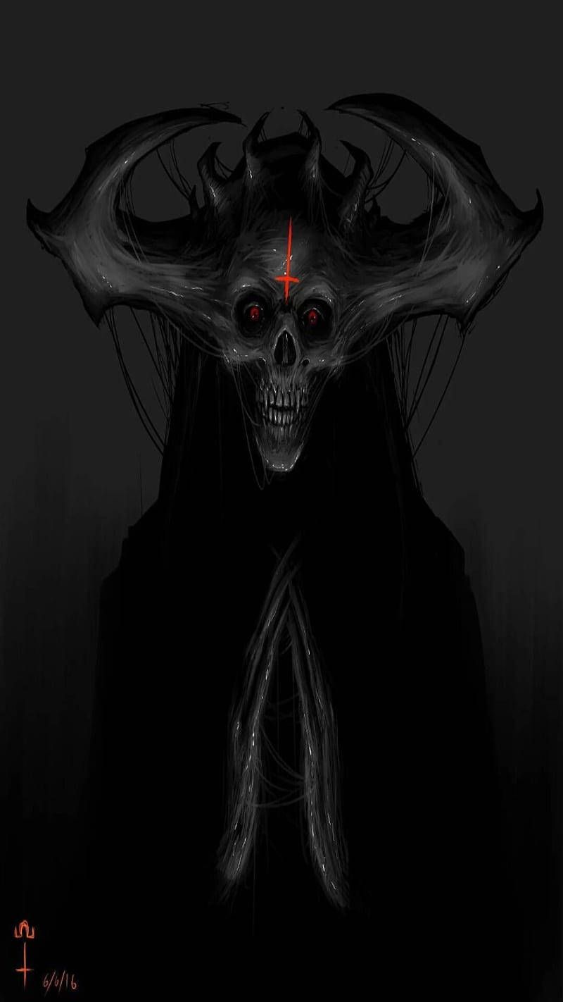 800x1422 Download Scary Dark Devil Illustration Wallpaper