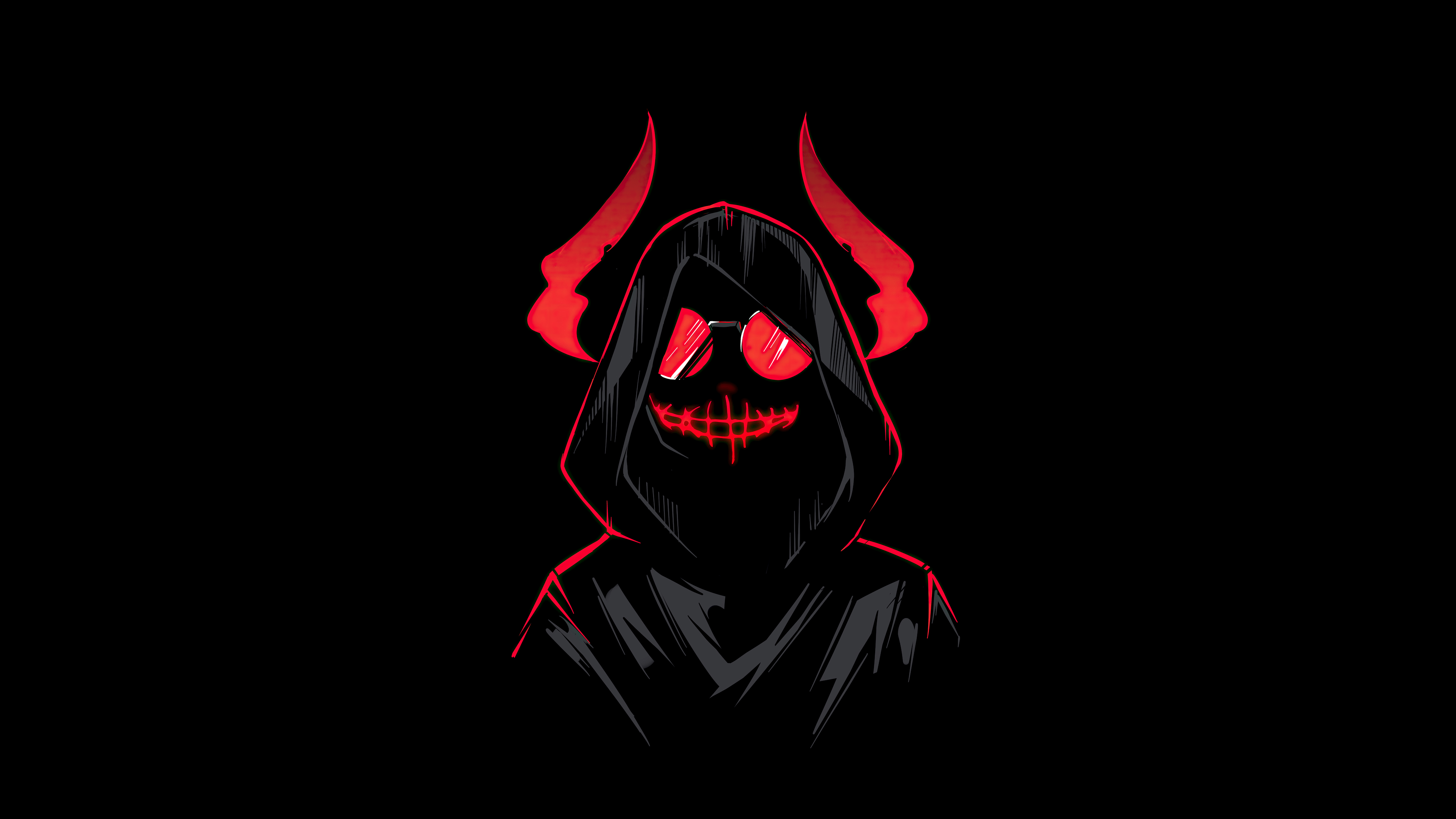 3840x2160 Spooky Wallpaper 4K, Devil, AMOLED, Black background