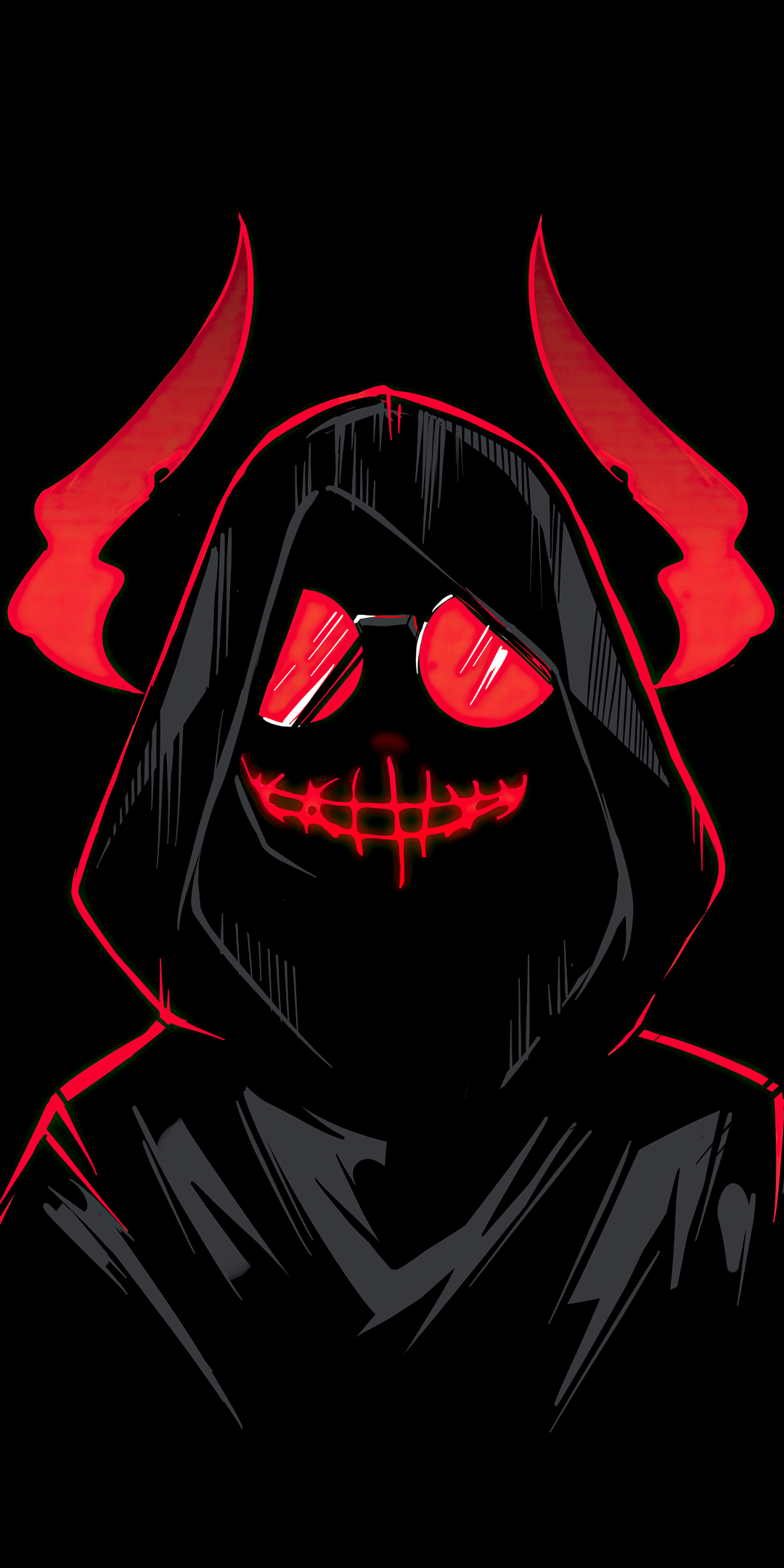 1080x2160 Spooky Wallpaper 4K, Devil, AMOLED, Black background