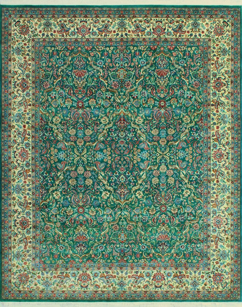 808x1024 Wali Dagobert Green Ivory Rug, 8'1 X 10'0