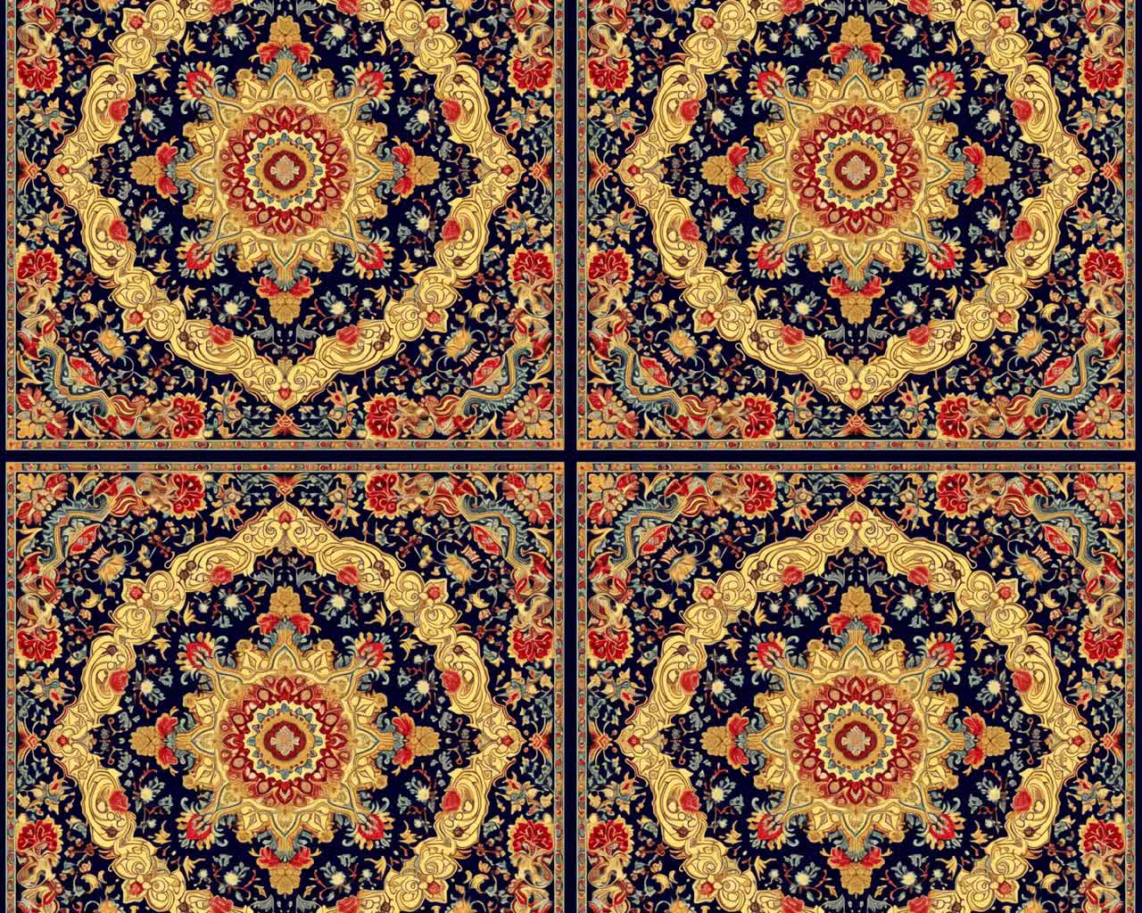 1280x1024 Persian Rug Pattern Seamless Digital Papers scrapbook paper instant download for commercial use, 300dpi