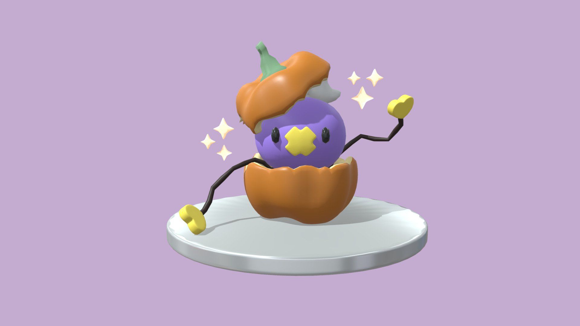 1920x1080 Drifloon in a Pumpkin Free 3D model by syrella [01aba4a]
