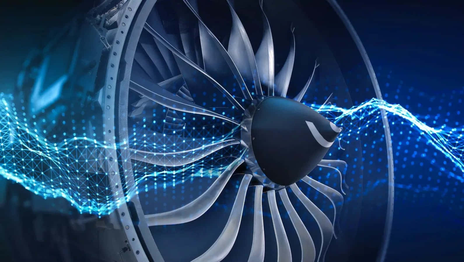1591x900 Download Powerful Jet Engine in Action Wallpaper
