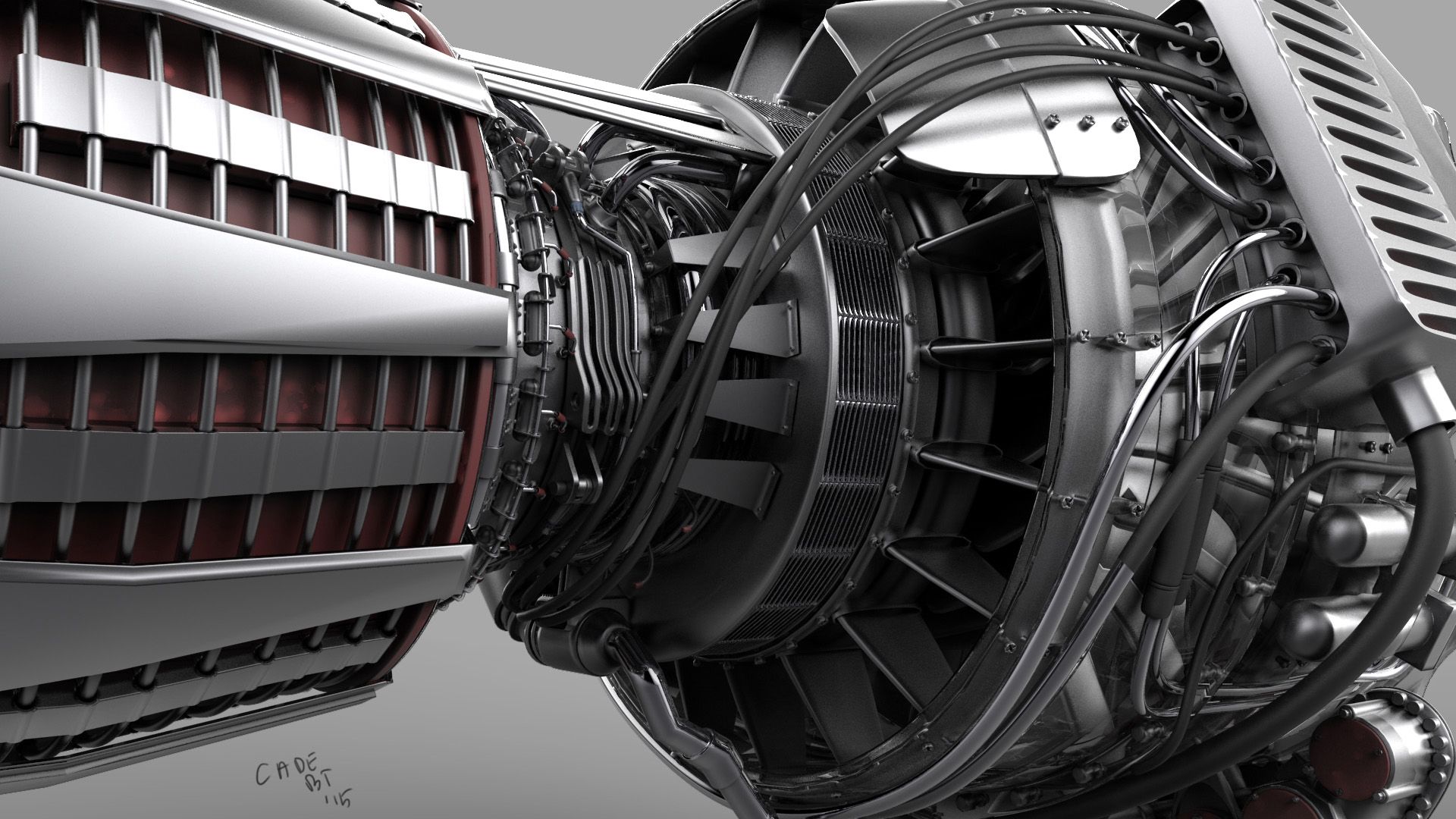 1920x1080 Turbofan Jet Engine