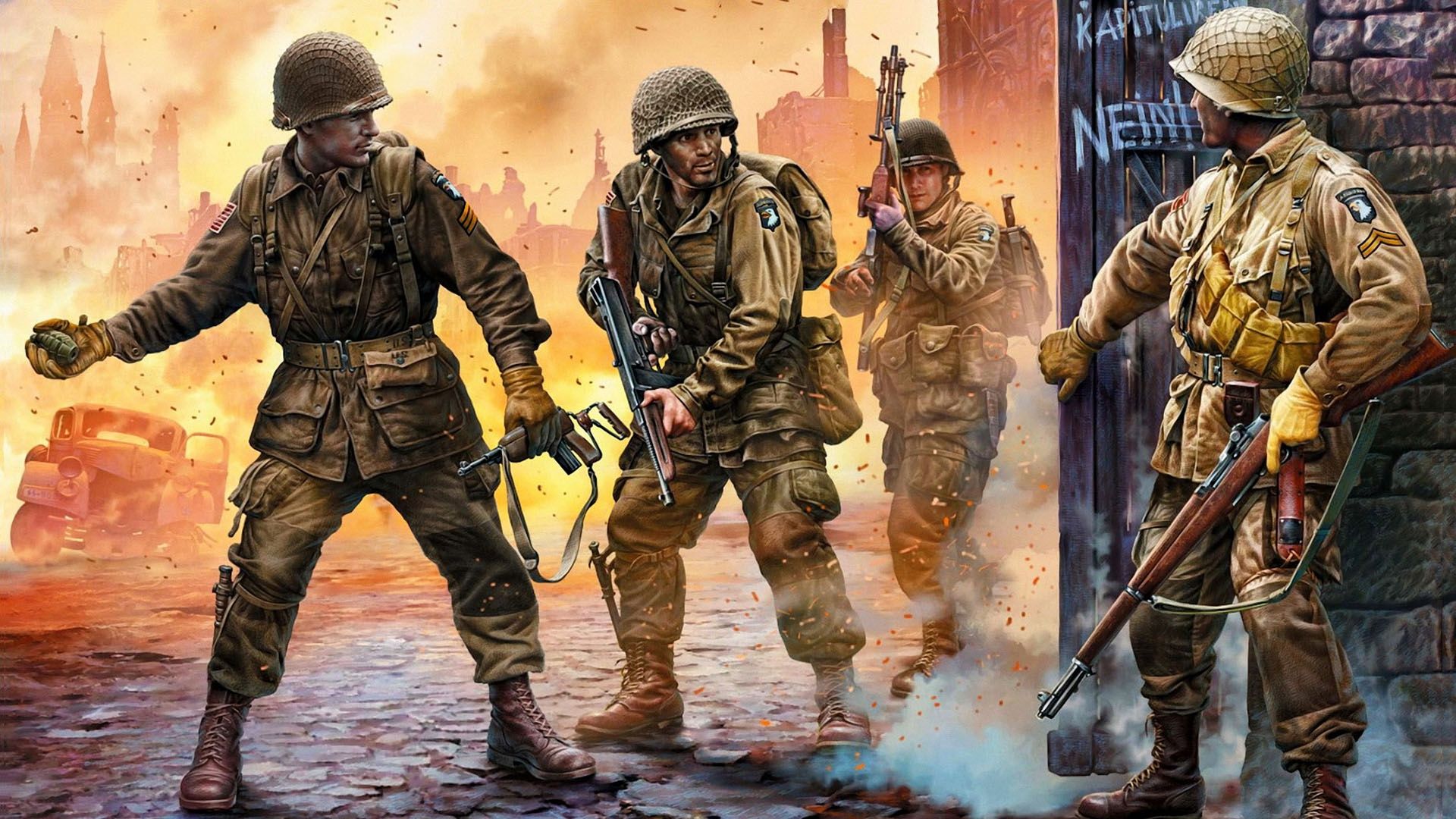 1920x1080 Wallpaper assault, US army, 101st airborne division, airborne division, US army, 101st Airborne (Air Assault) Division for mobile and desktop, section оружие, resolution 1920x1080