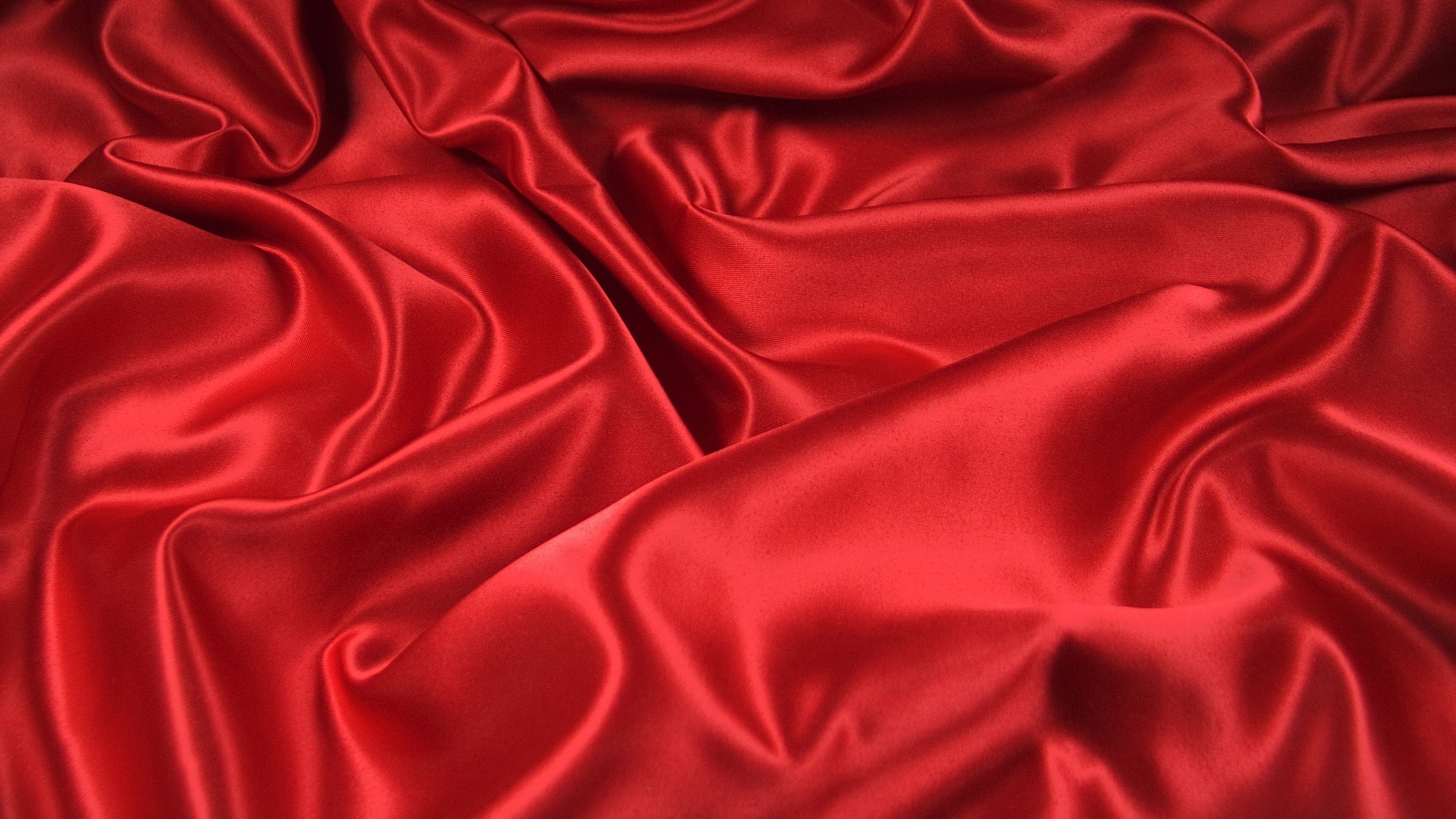 3840x2160 Red Textile Satin Fabric Cloth 4K 5K HD Red Wallpaper