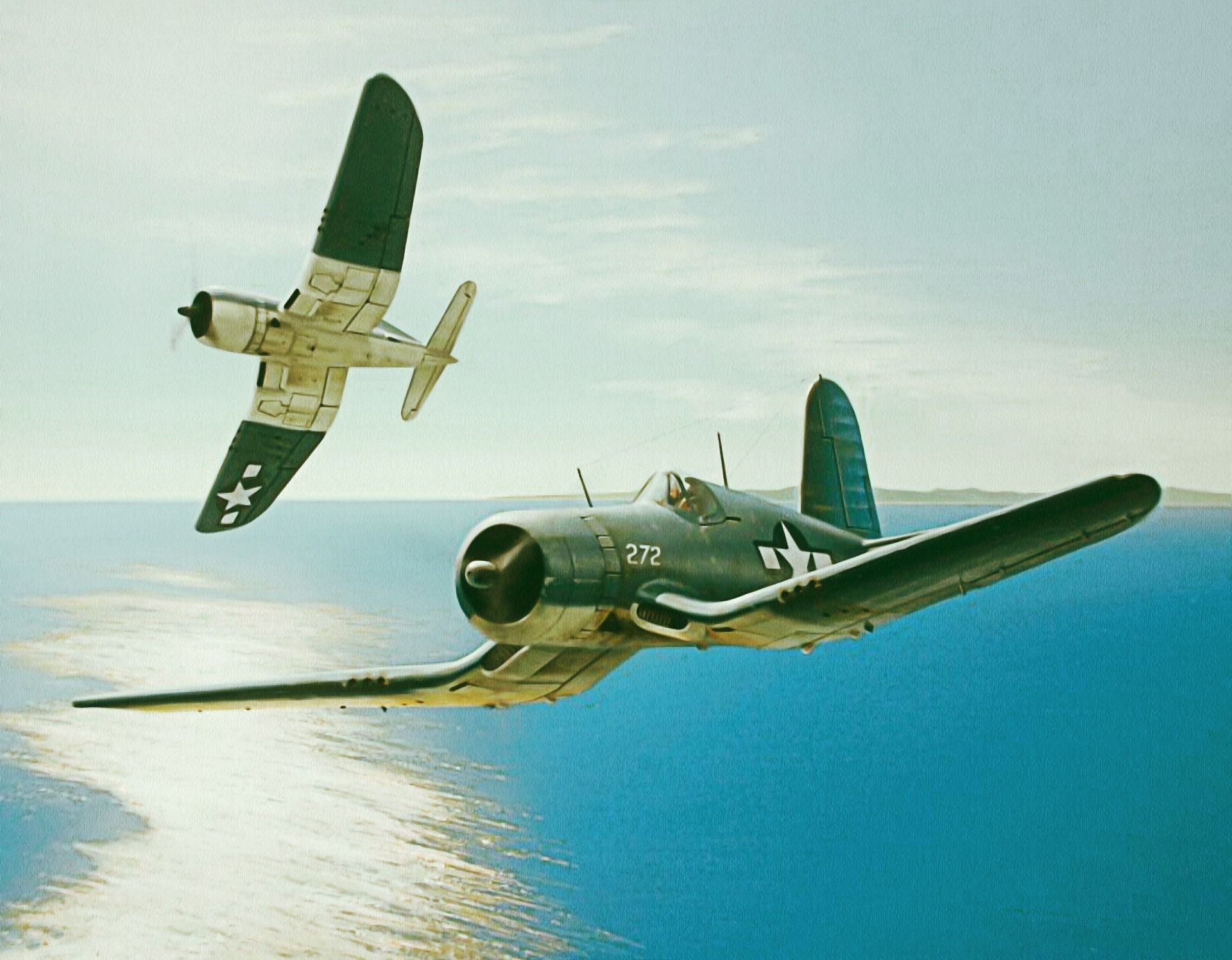 1920x1496 Wallpaper war, painting, aviation, drawing, WW Pacific Warriors, Vought F4U Corsair for mobile and desktop, section авиация, resolution 1920x1496