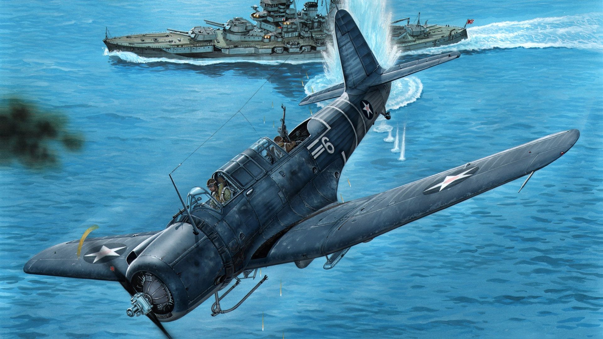 1920x1080 Wallpaper Vought, Vindicator, American Carrier Based Dive Bomber, SB2U 3 For Mobile And Desktop, Section авиация, Resolution 1920x1080