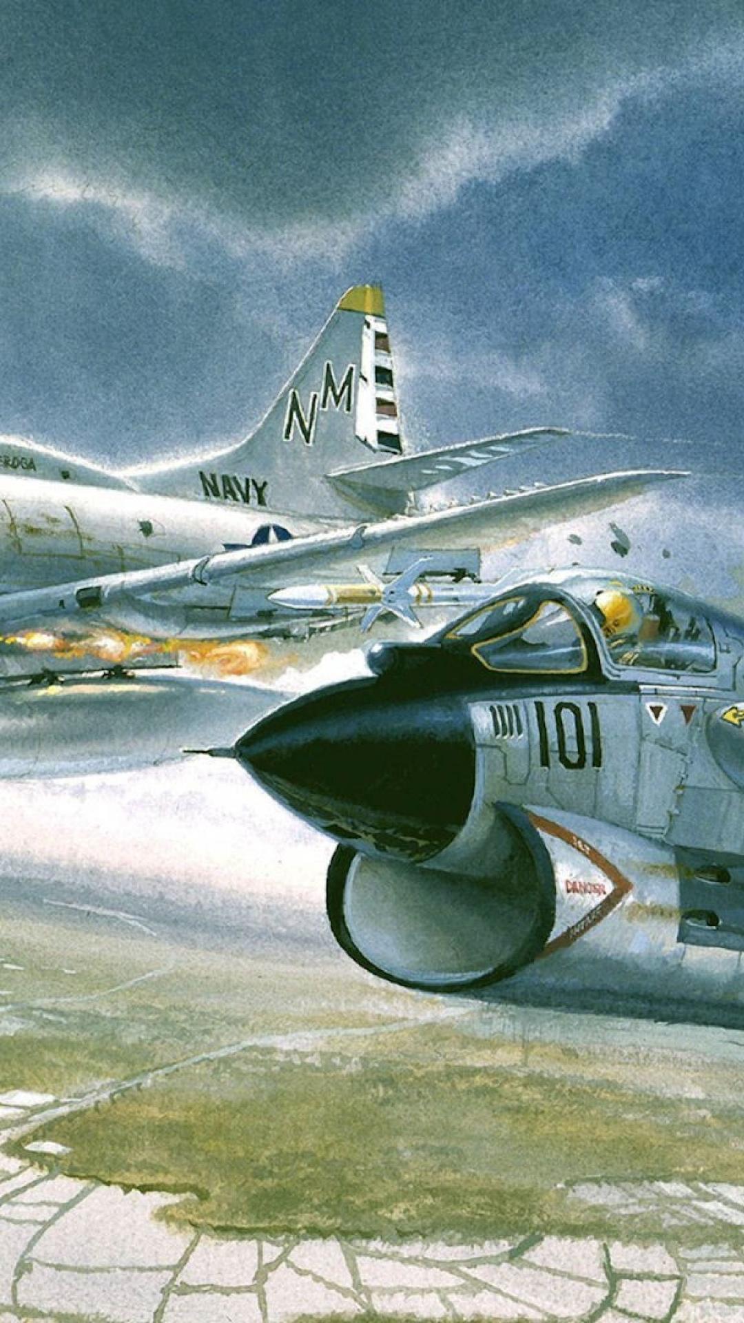 1080x1920 Vought F 8 Crusader Wallpaper