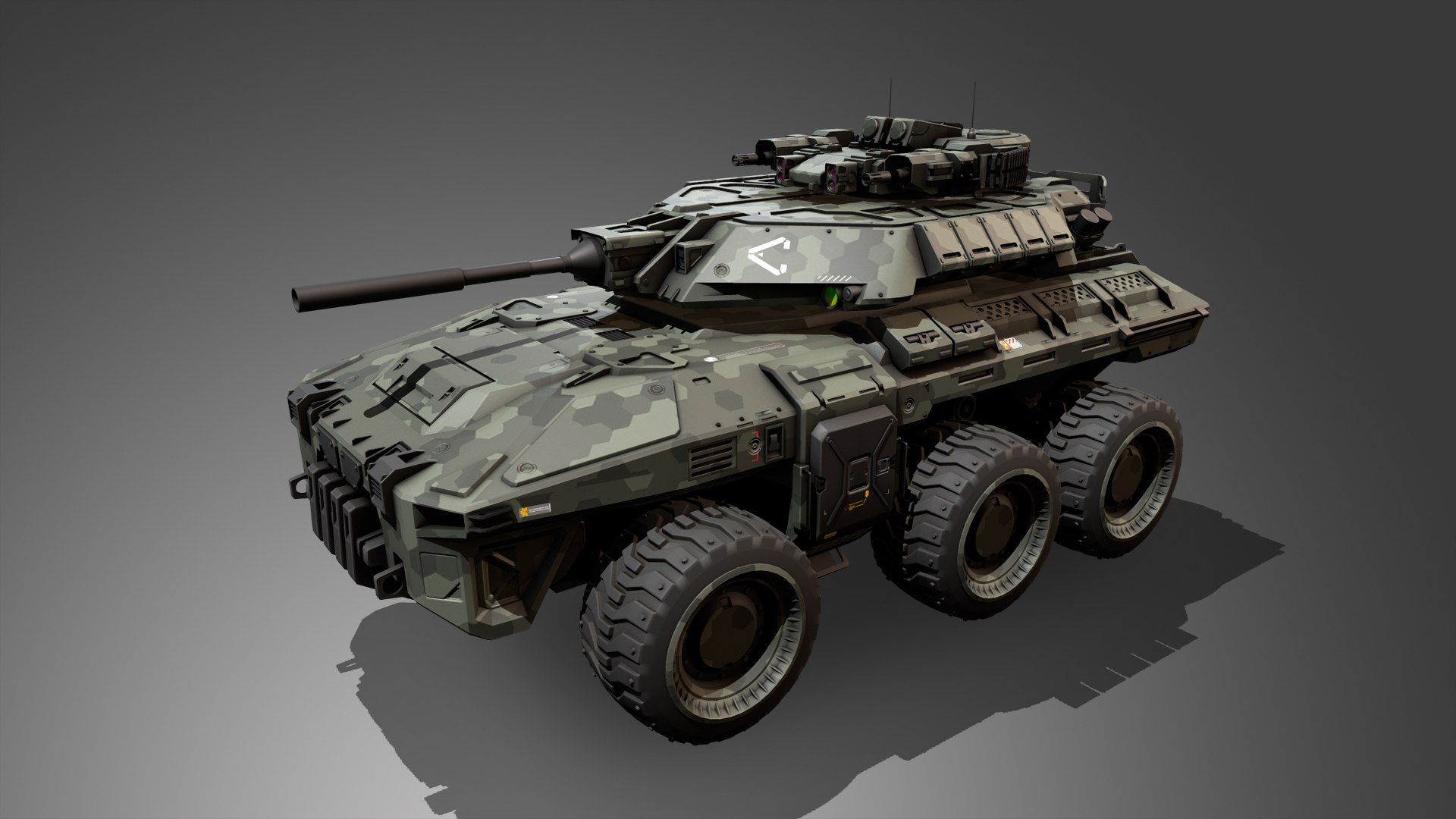 1920x1080 3D SF Military Vehicle