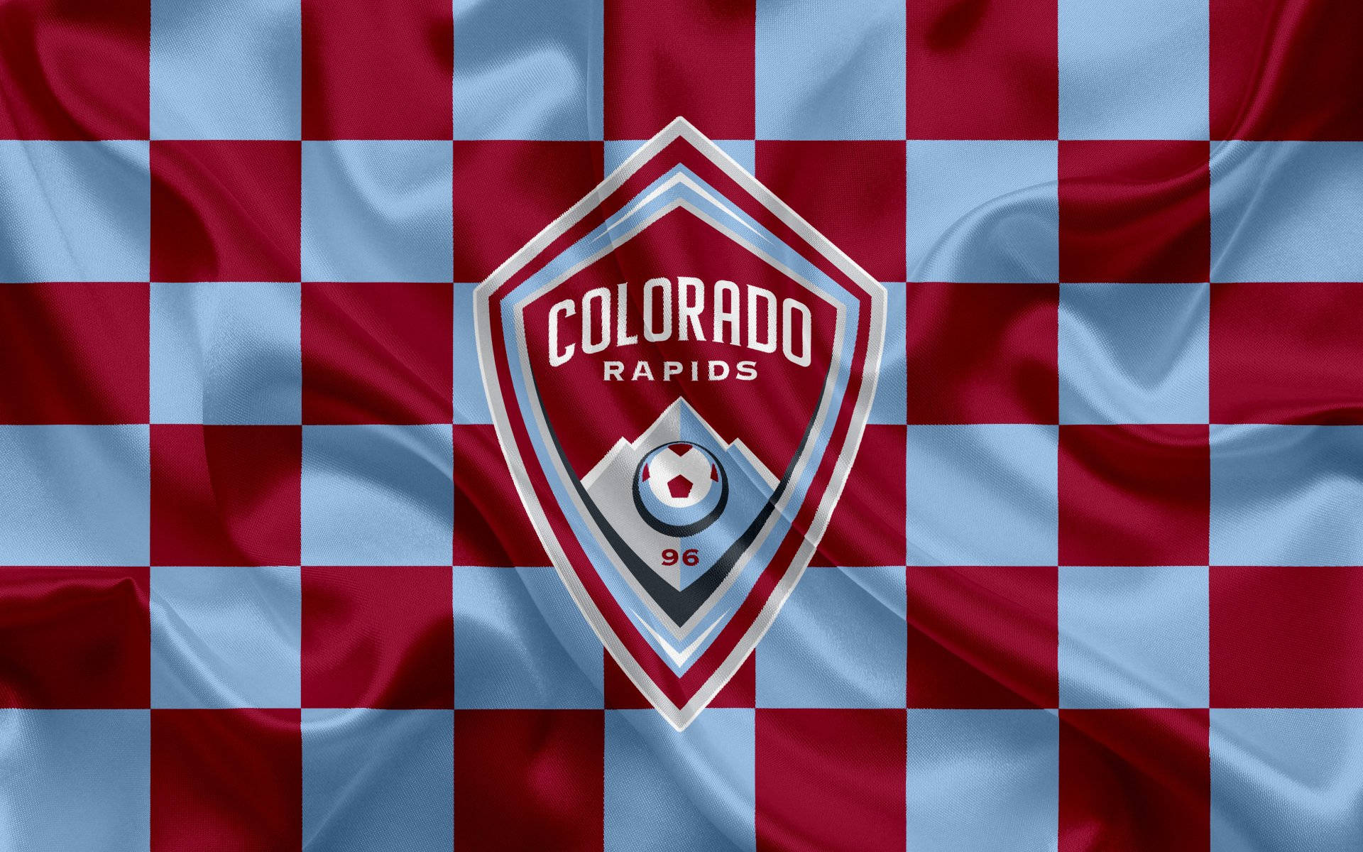 1920x1200 Download Colorado Rapids Checkered Logo Wallpaper