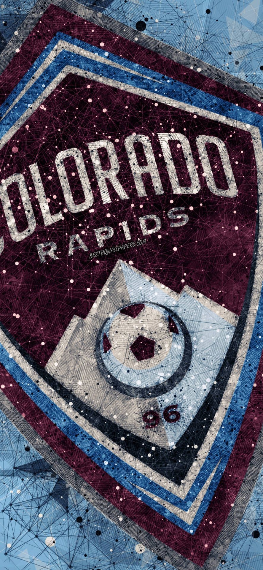 887x1920 Download Colorado Rapids Digital Art Logo Wallpaper