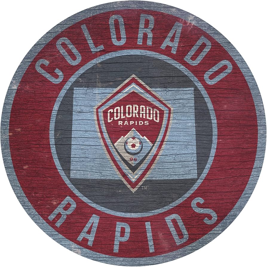894x893 Fan Creations Colorado Rapids MLS Wooden Sign 12” Round Wall Decor Your Colorado Rapids Team Spirit and Decorate Your Major League Soccer Fandom Licensed Home Decor
