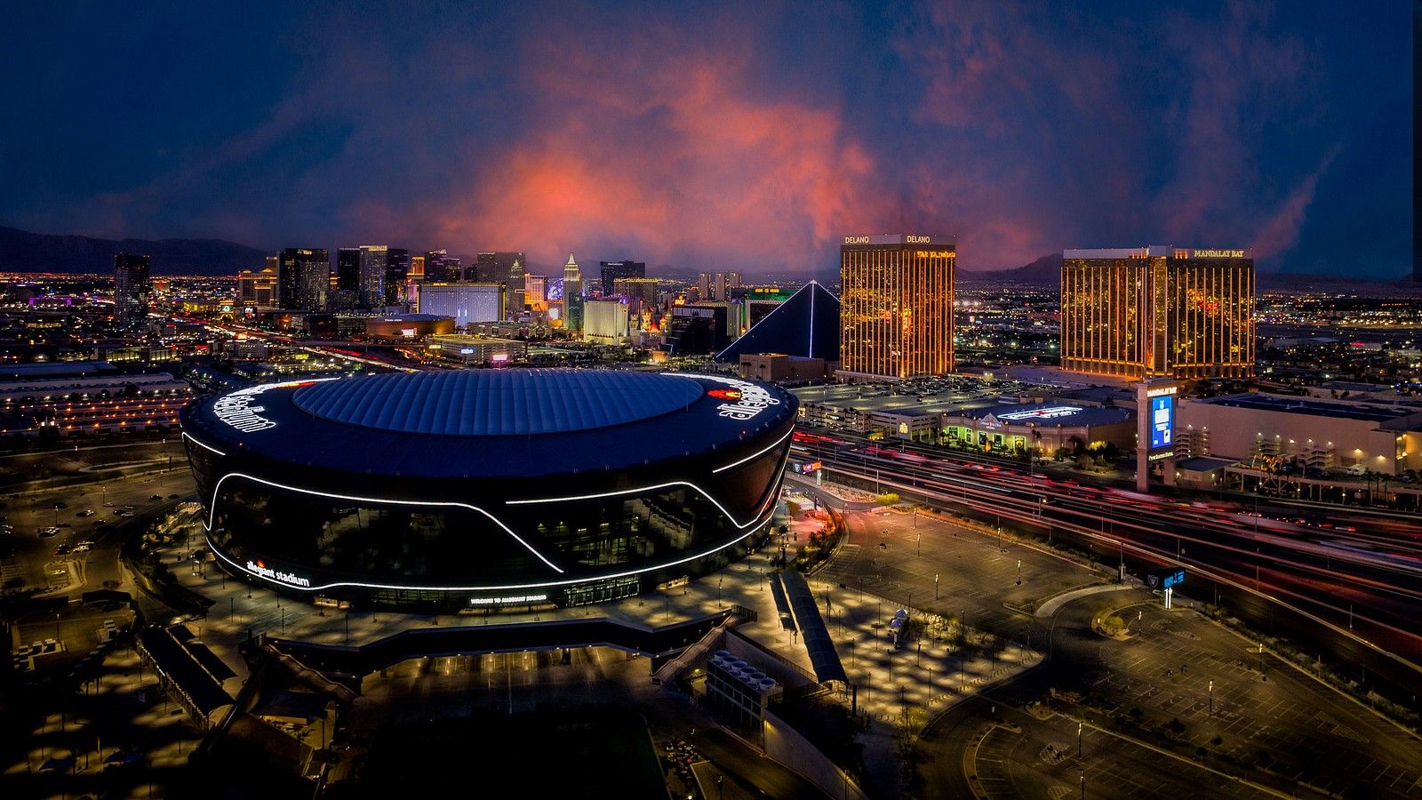 1600x900 Breathtaking Sunset Over Allegiant Stadium in Las Vegas Vegas Website 02 Ramelli Photography