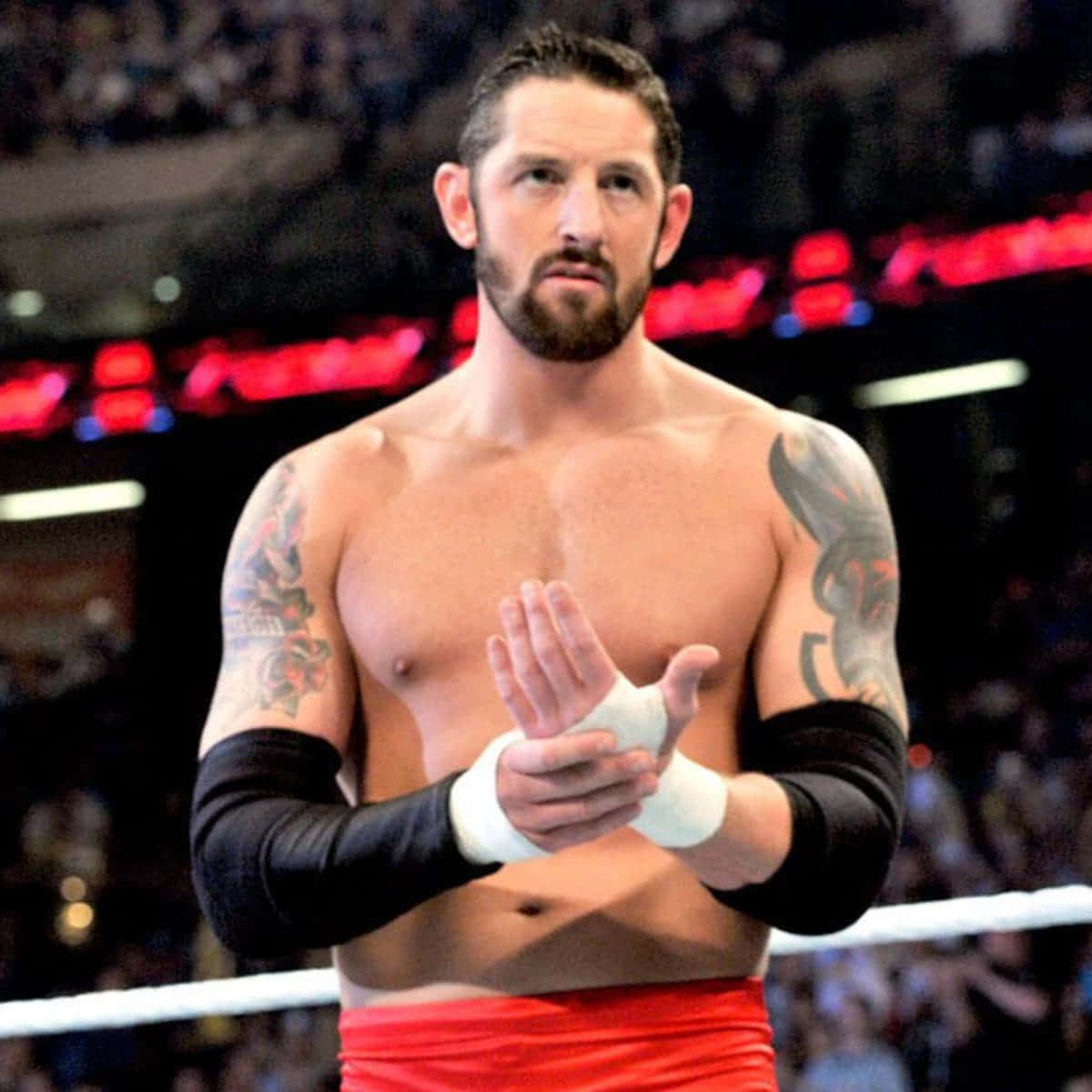 1200x1200 Download Wade Barrett During A Match Wallpaper