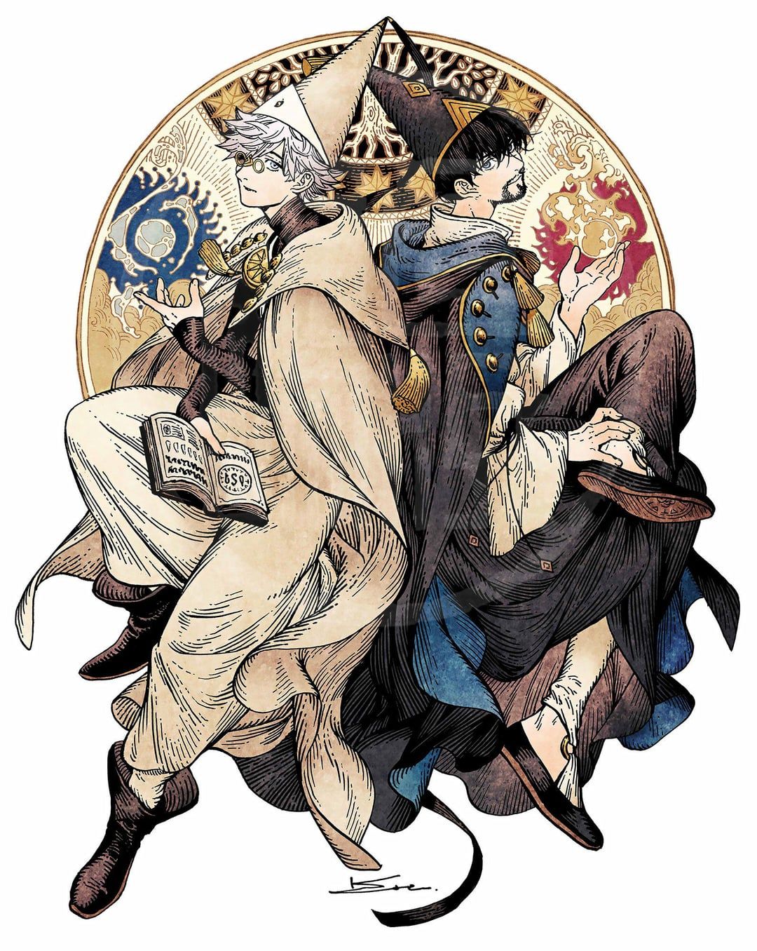 1080x1356 qifrey & olruggio art by shirahama <3 what a blessed day