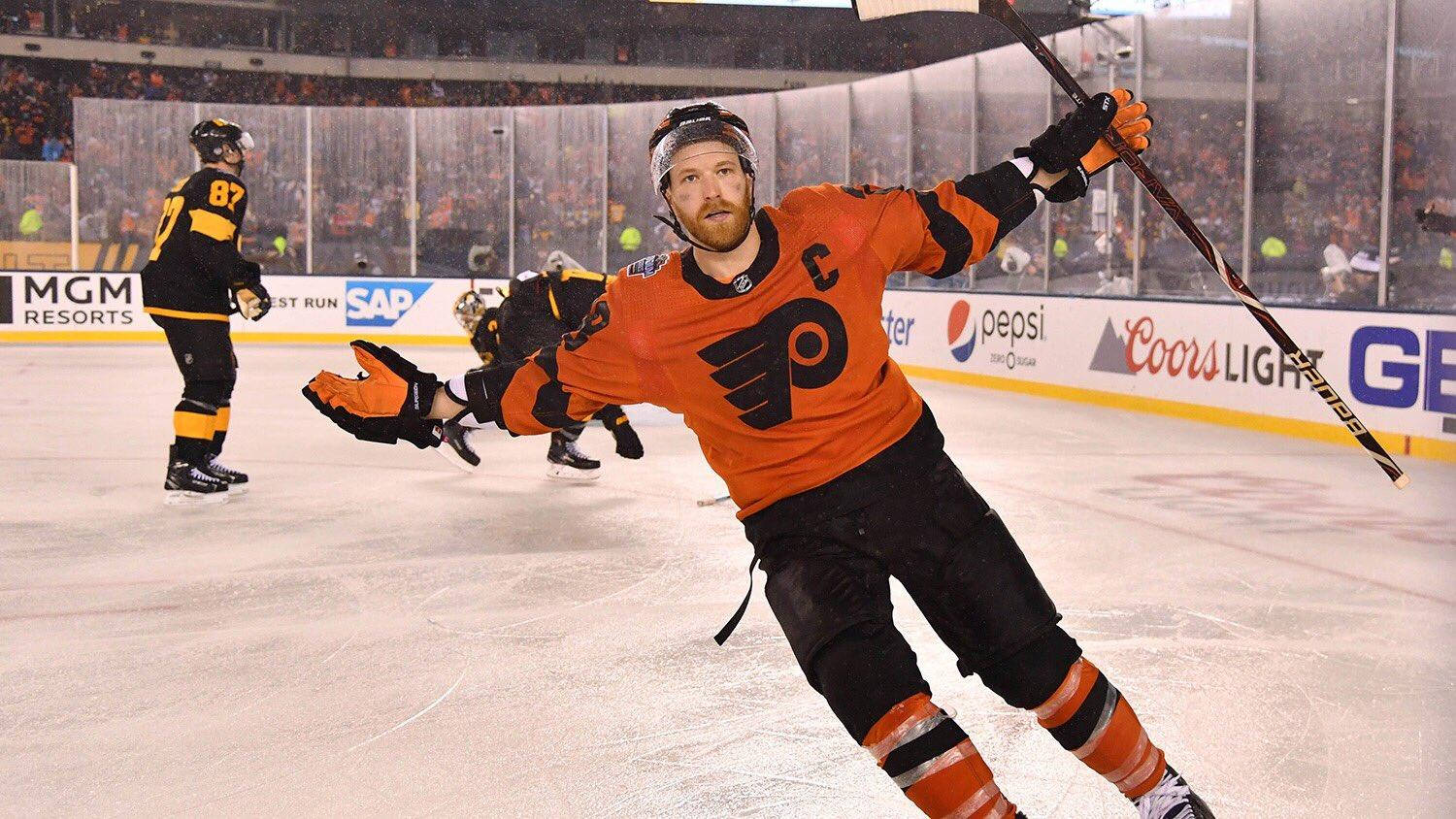 1500x844 Download Claude Giroux Open Arms National Hockey League Wallpaper