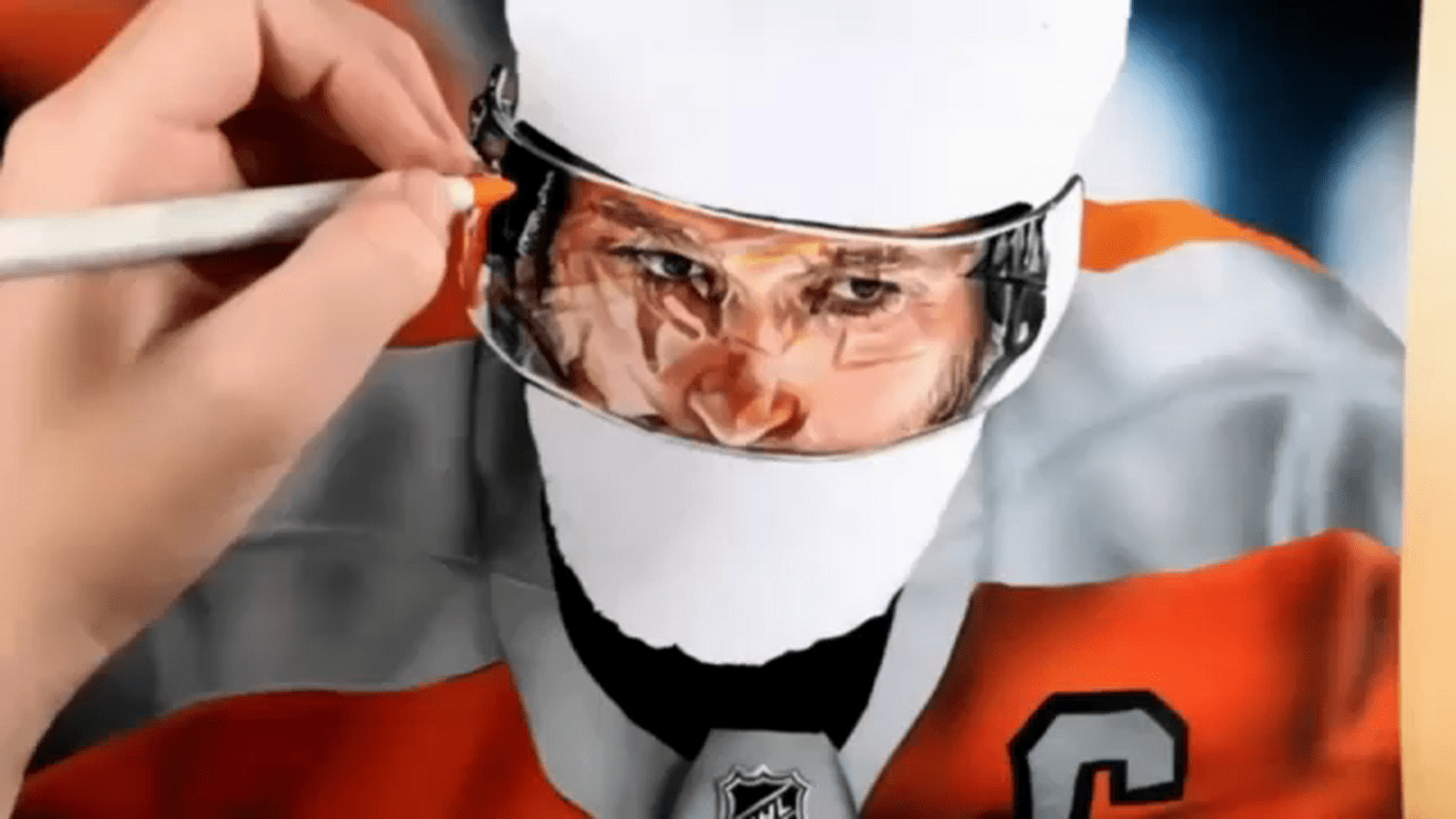 1600x900 Artist's lifelike drawing of Flyers' Claude Giroux took about 50 hours to design