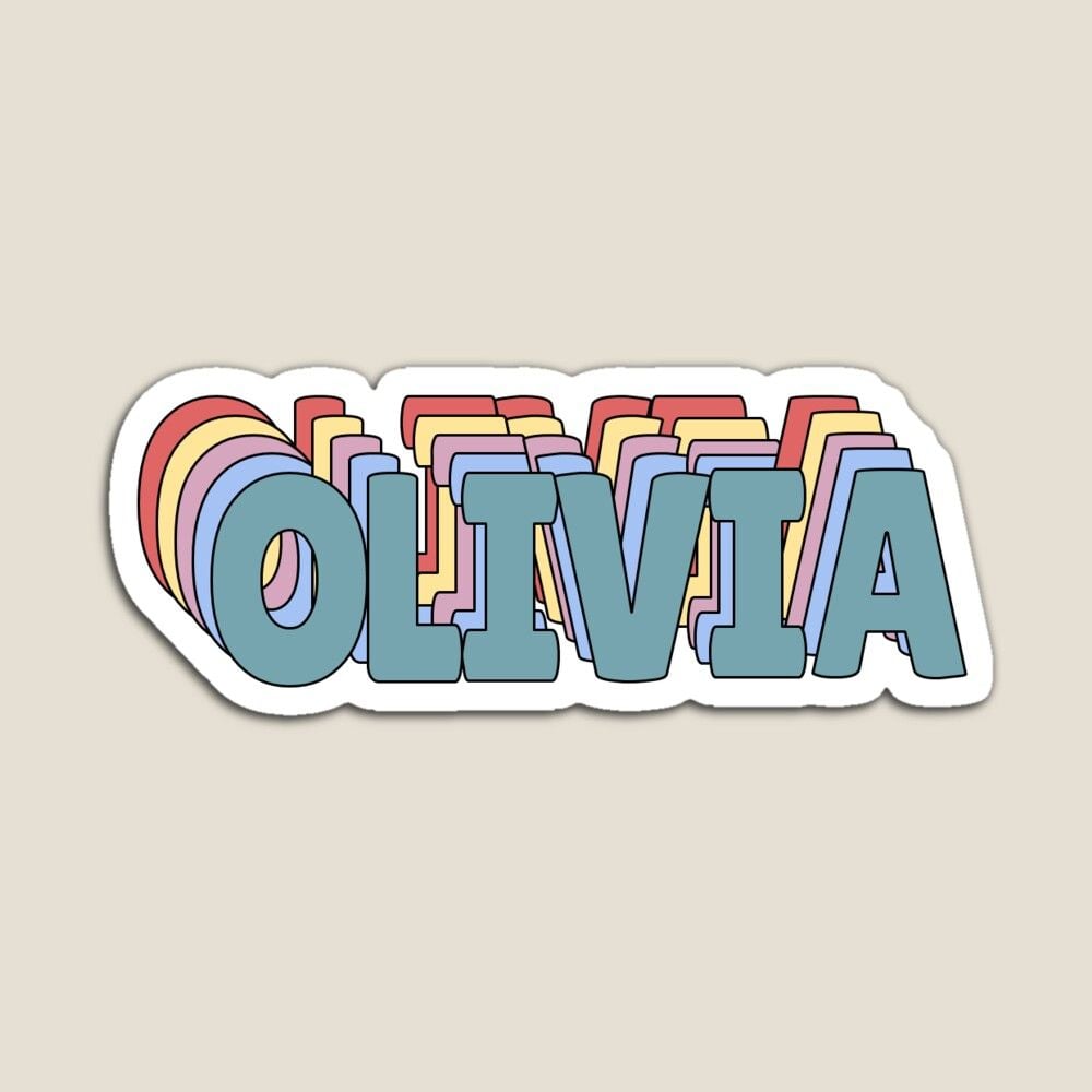 1000x1000 Olivia Name Art Board Print