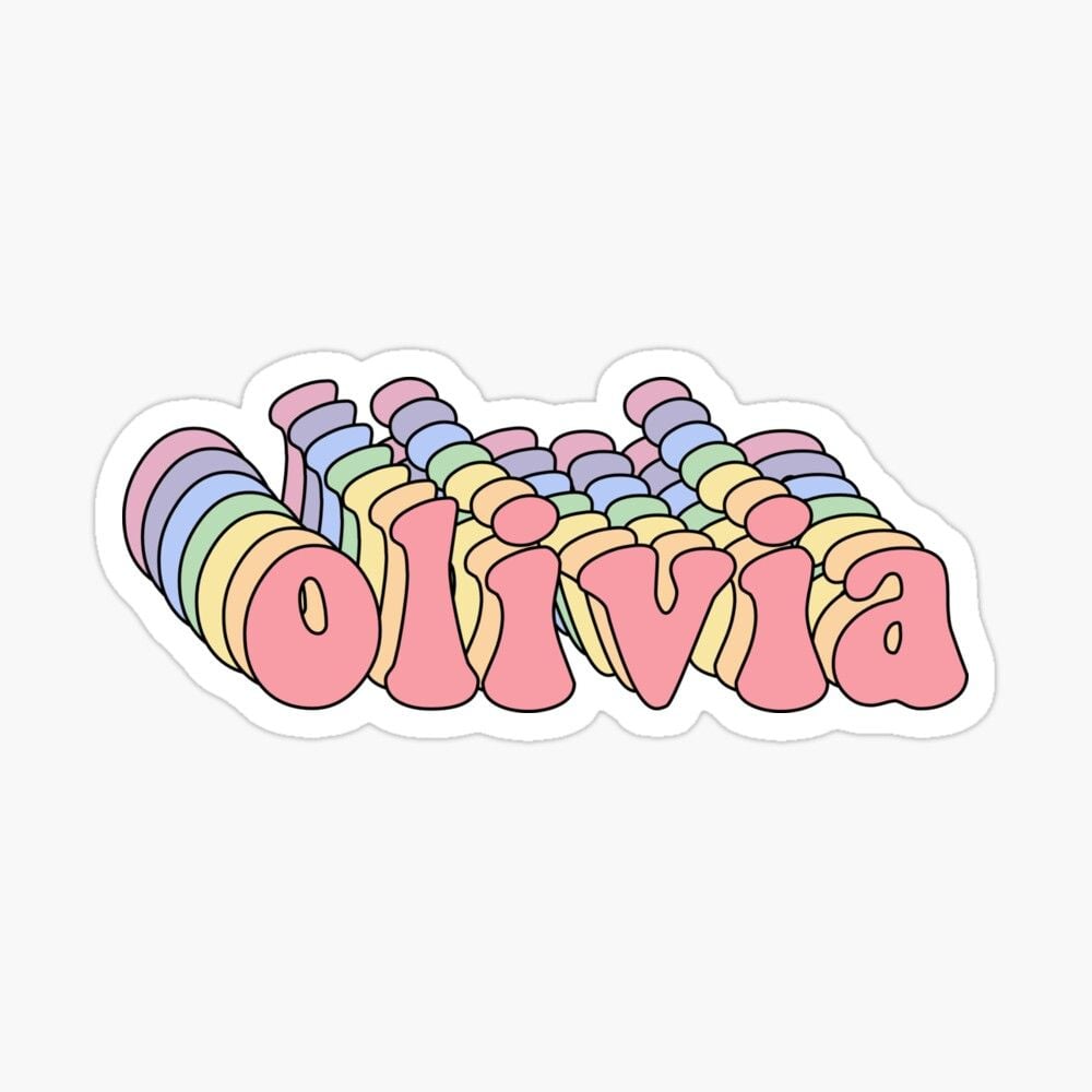 1000x1000 olivia name sticker Art Print