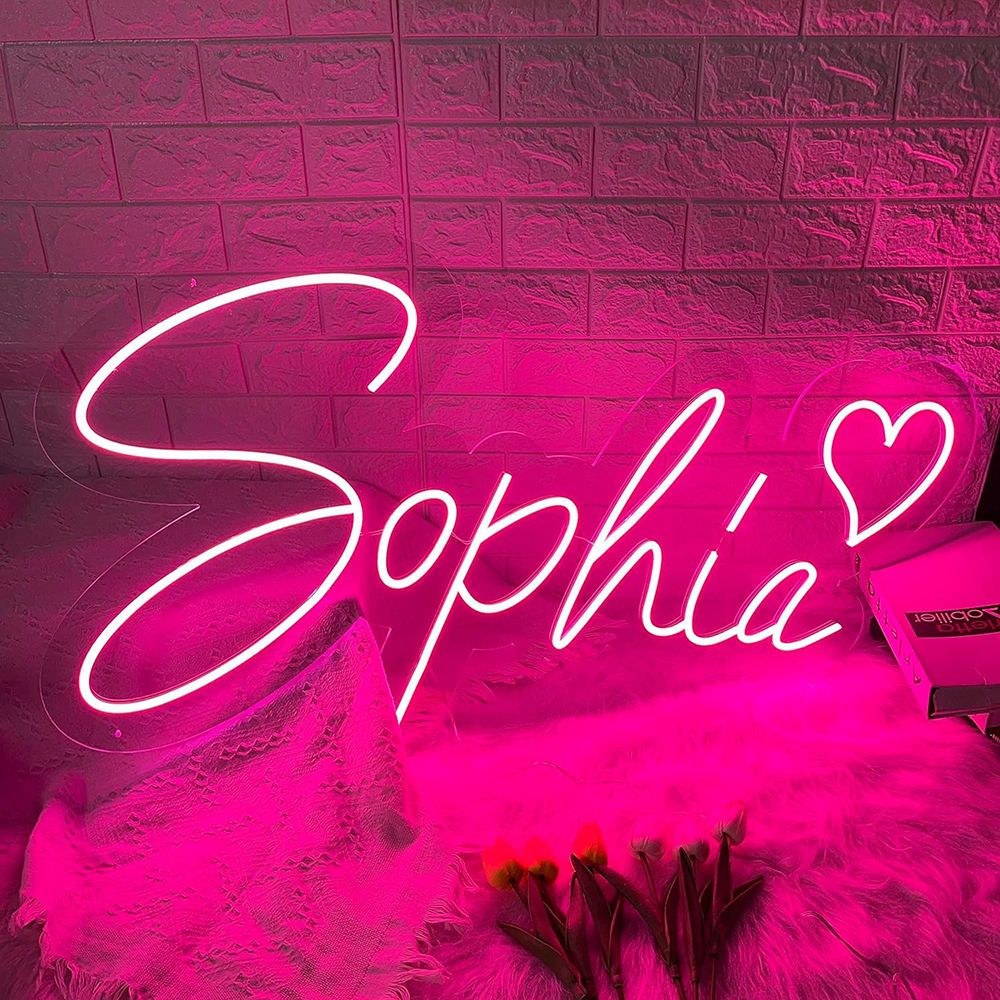 1000x1000 Personalized Name Sophia Neons Signs Party Supply Customized Logos Decoration Signage LED Neon Lights Sign LED Custom Neon Sign