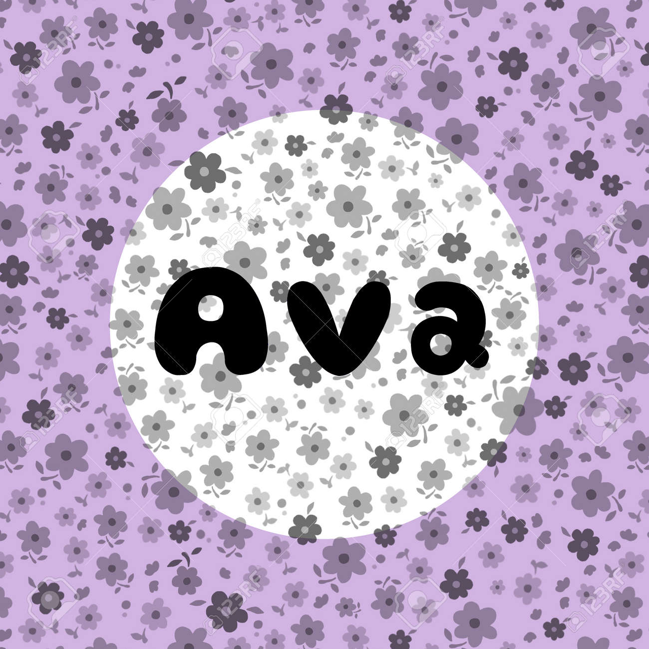 1300x1300 The Female Name Is Ava. Background With The Inscription. A Postcard For Ava. Congratulations For Ava , Picture and Royalty Free Image. Image 180509575