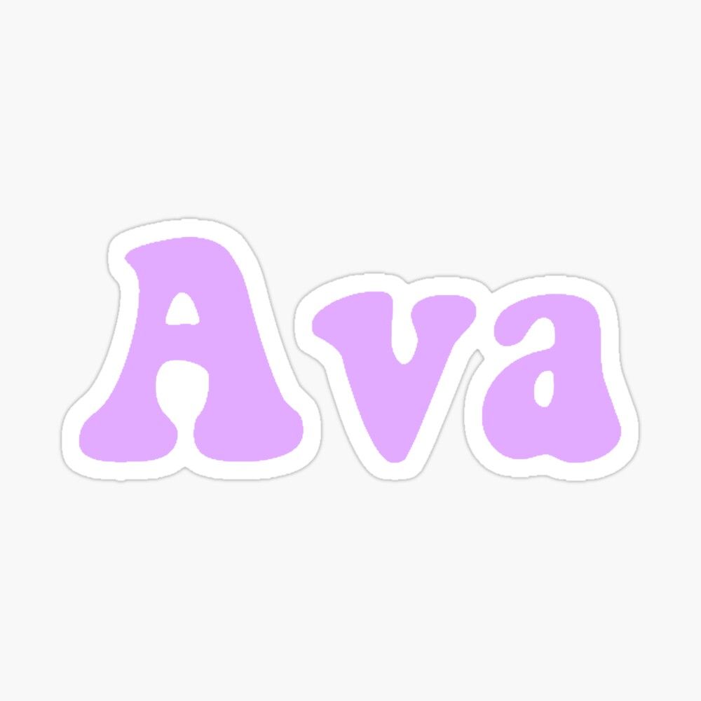 1000x1000 purple ava name sticker Postcard