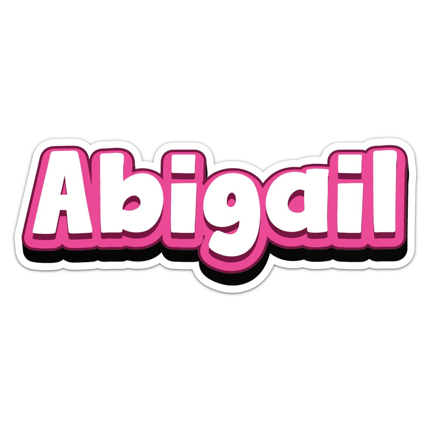 1500x1500 Abigail Name Sticker Car Bumper Decal