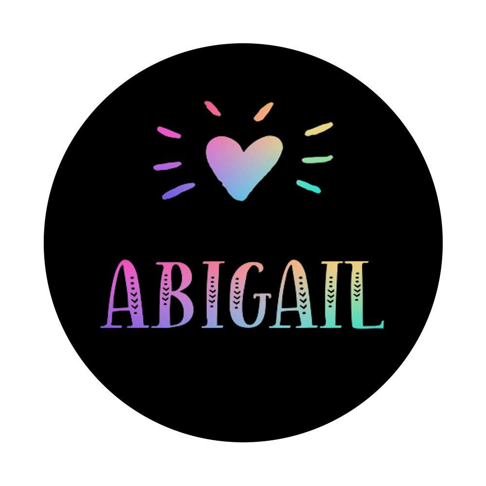 1000x1000 Abigail Gift Heart Rainbow Watercolor Love Name Abigail PopSockets PopGrip: Swappable Grip for Phones & Tablets : Cell Phones & Accessories
