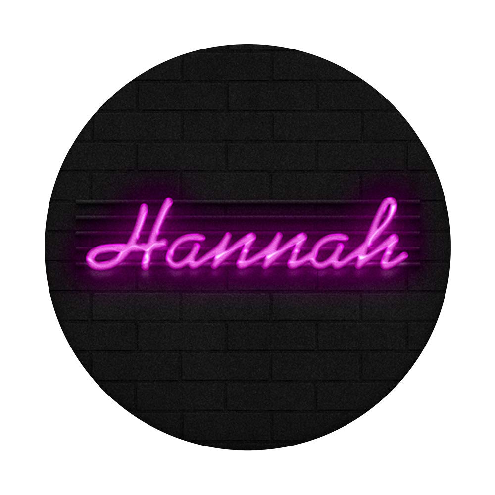 1000x1000 Pink Name Hannah Nightclub Light Style Custom Girl Gift : Cell Phones & Accessories
