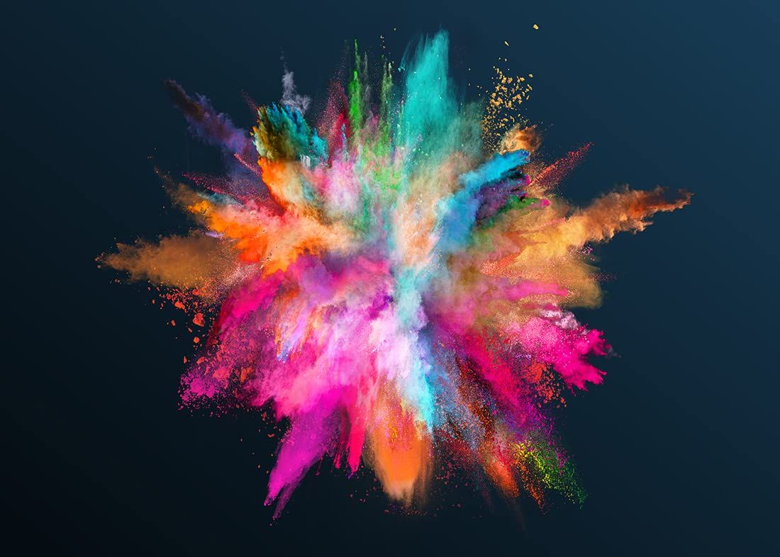 1100x786 Amazon.com : BELECO 7x5ft Fabric Colorful Paint Splash Backdrop Abstract Color Powder Explosion on Black Background Rainbow Art Paint Party Decor Birthday Photohoot Kids Adults Portrait Photo Props Wallpaper