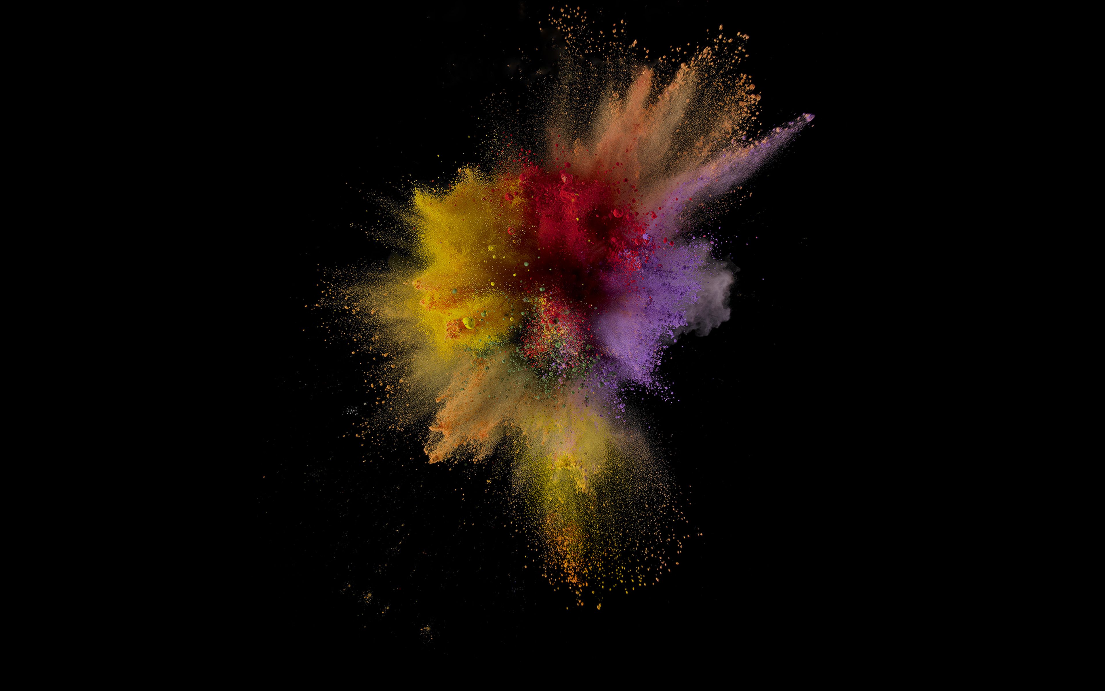 3840x2400 Wallpaper Yellow Green and Pink Powder, Background Free Image