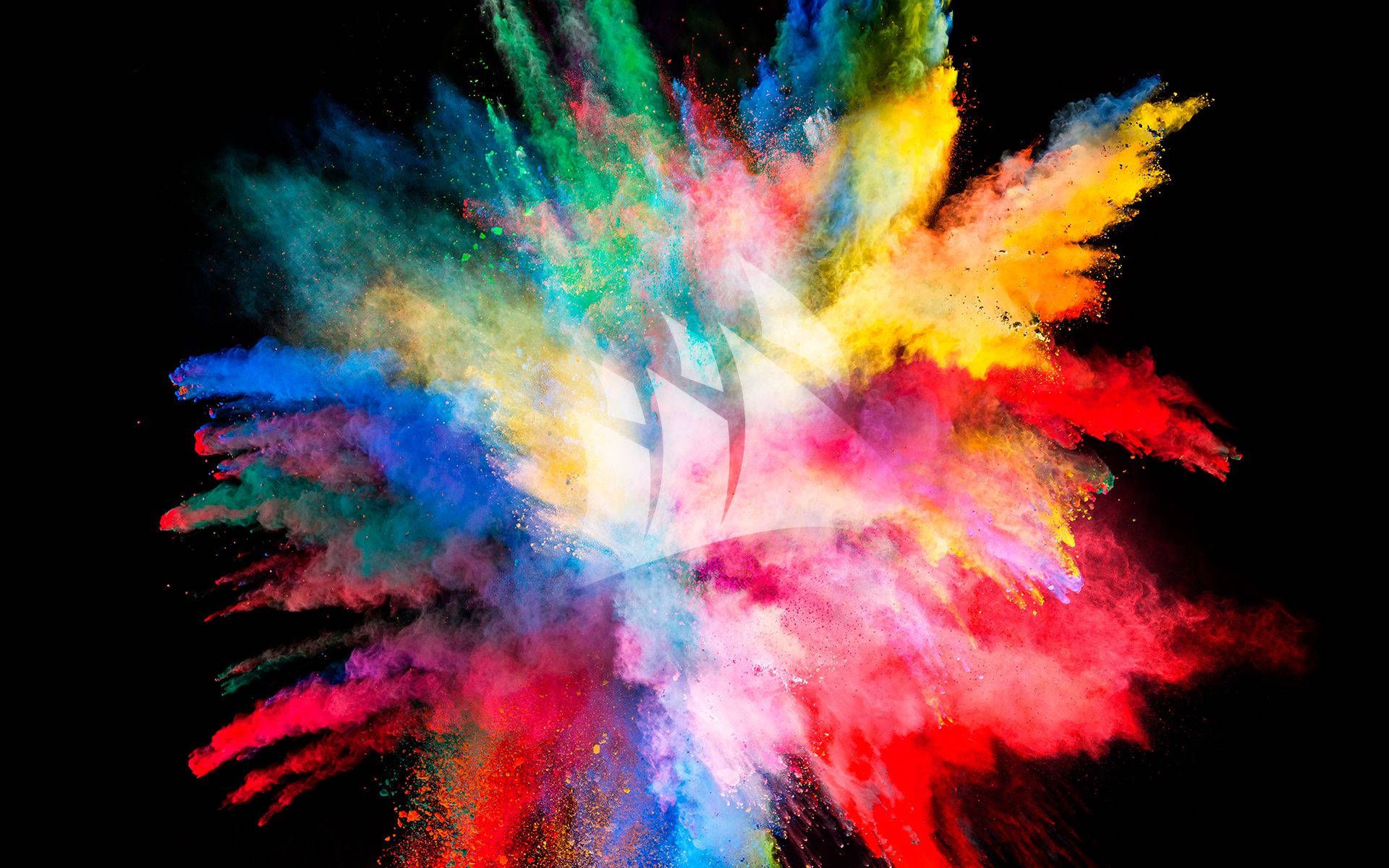1920x1200 Download Multi Colored Powder Explosion Wallpaper