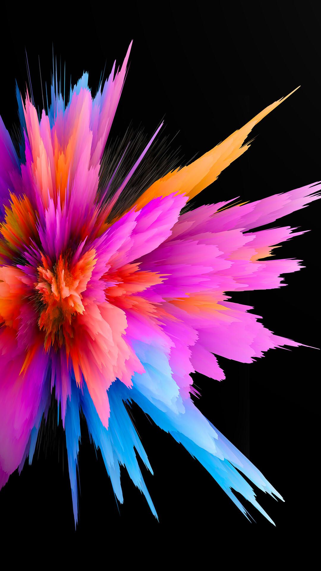 1080x1920 Color powder explosion on black background · 1080x1920 iPhone 6S+/7+/free photo from skywolfx and wallpaper