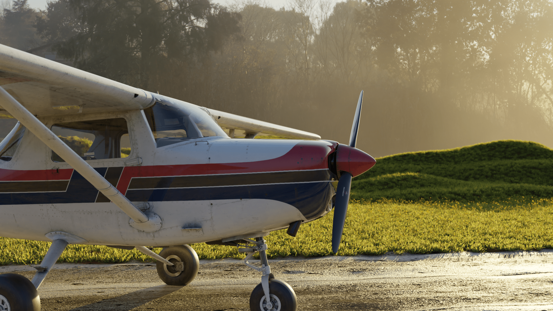 1920x1080 Cessna 152 in the morning